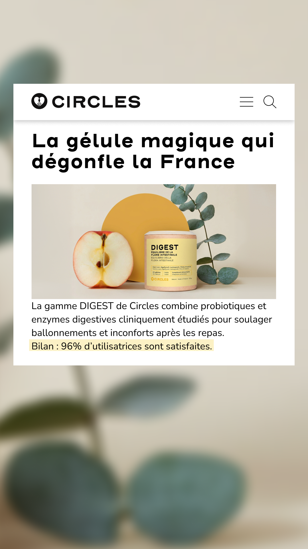 Circles Facebook ad