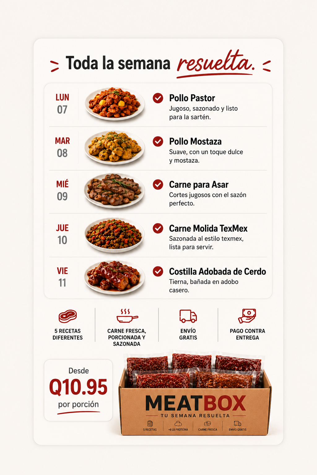 Meat Box Facebook ad: Quiero un cupo