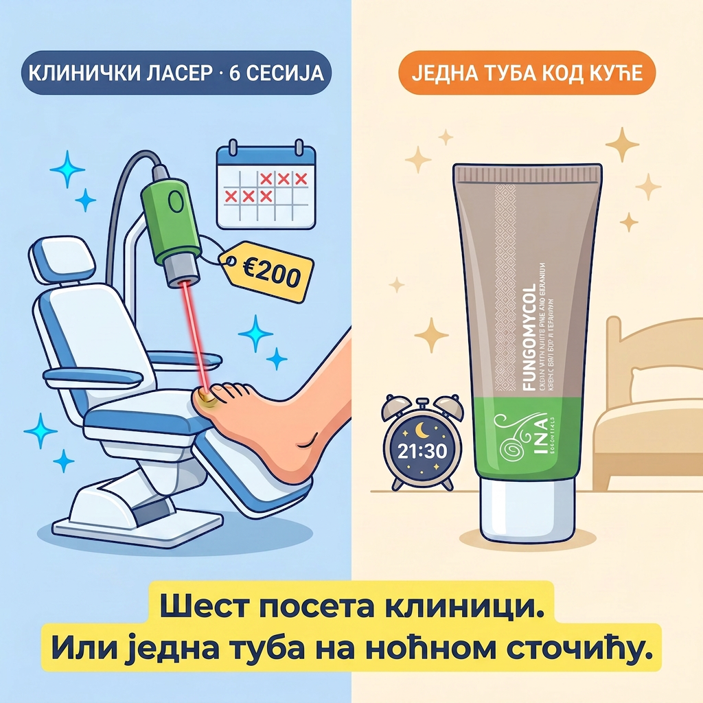 Organska Kozmetika - InaEssentials.rs Facebook ad: Sest poseta klinici ili jedna tuba veceras?