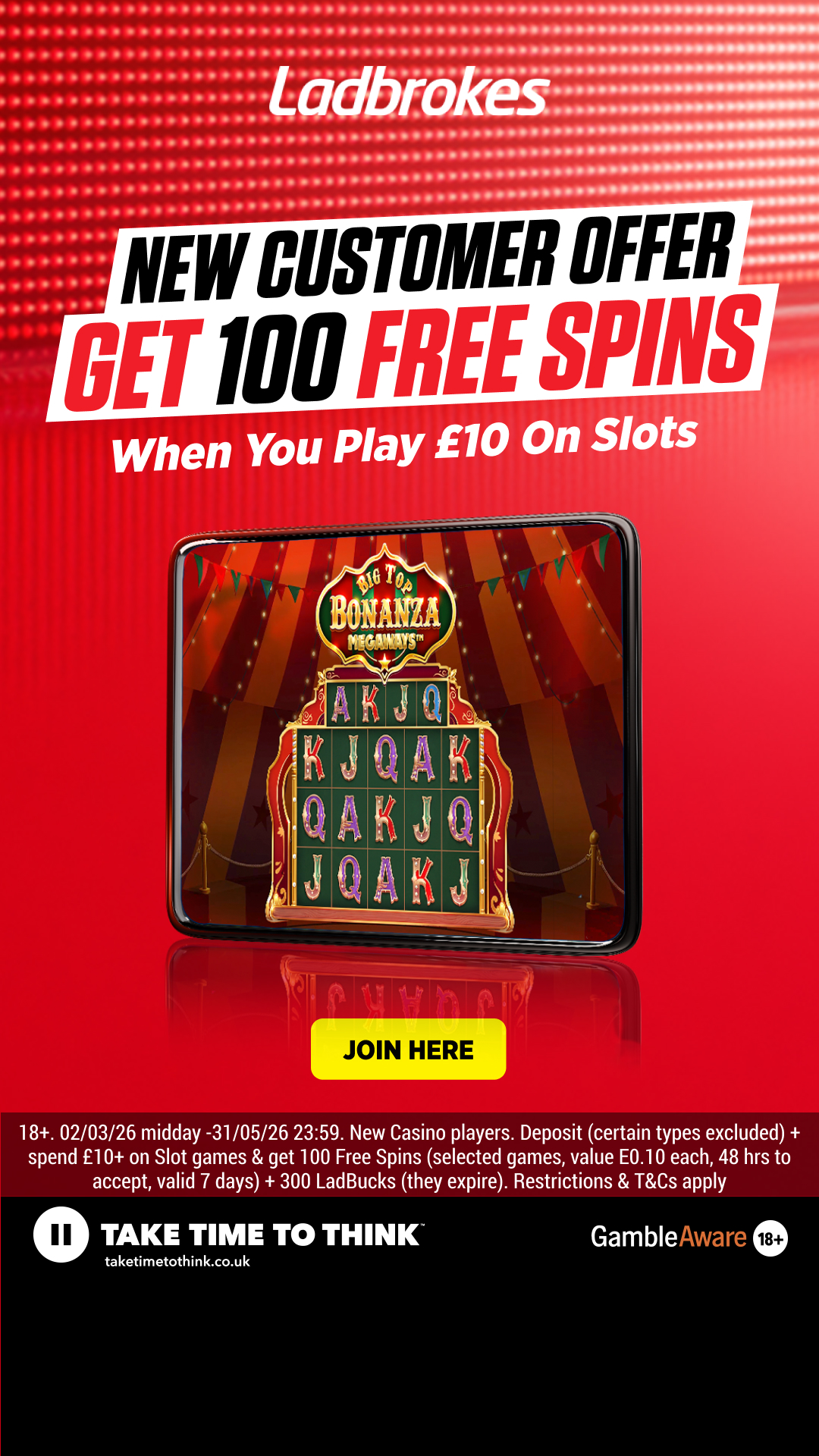 Ladbrokes Facebook ad