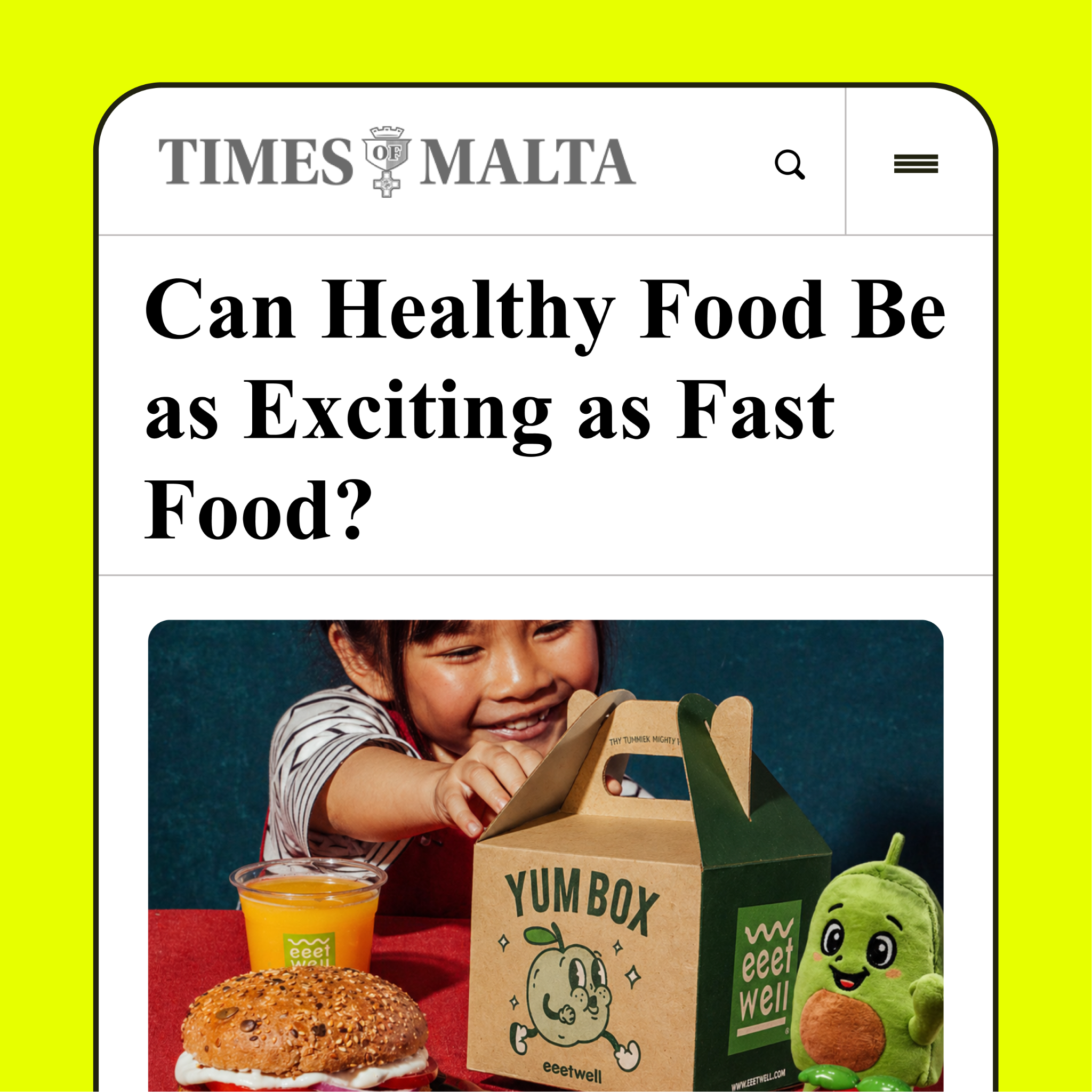 eeetwell Facebook ad: New Kids' Yum Box