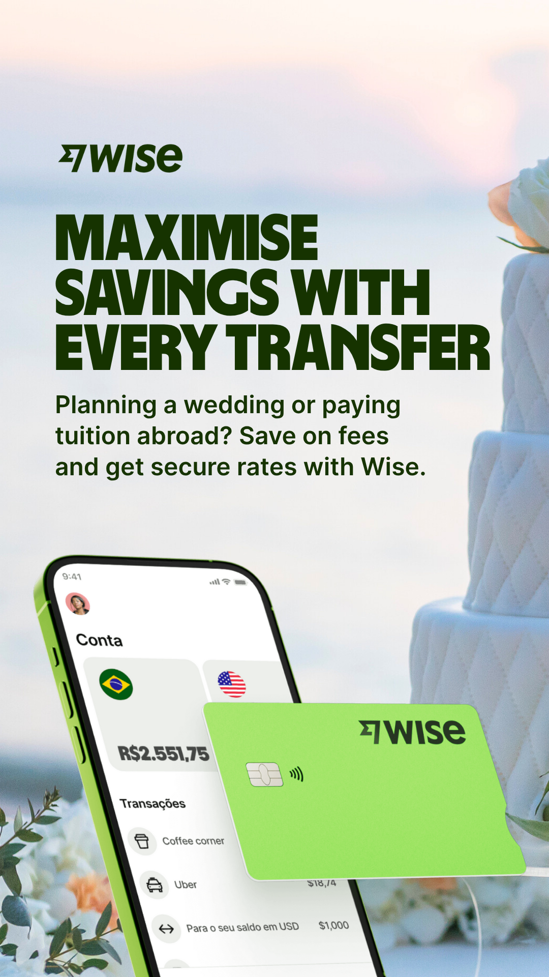 Wise Facebook ad