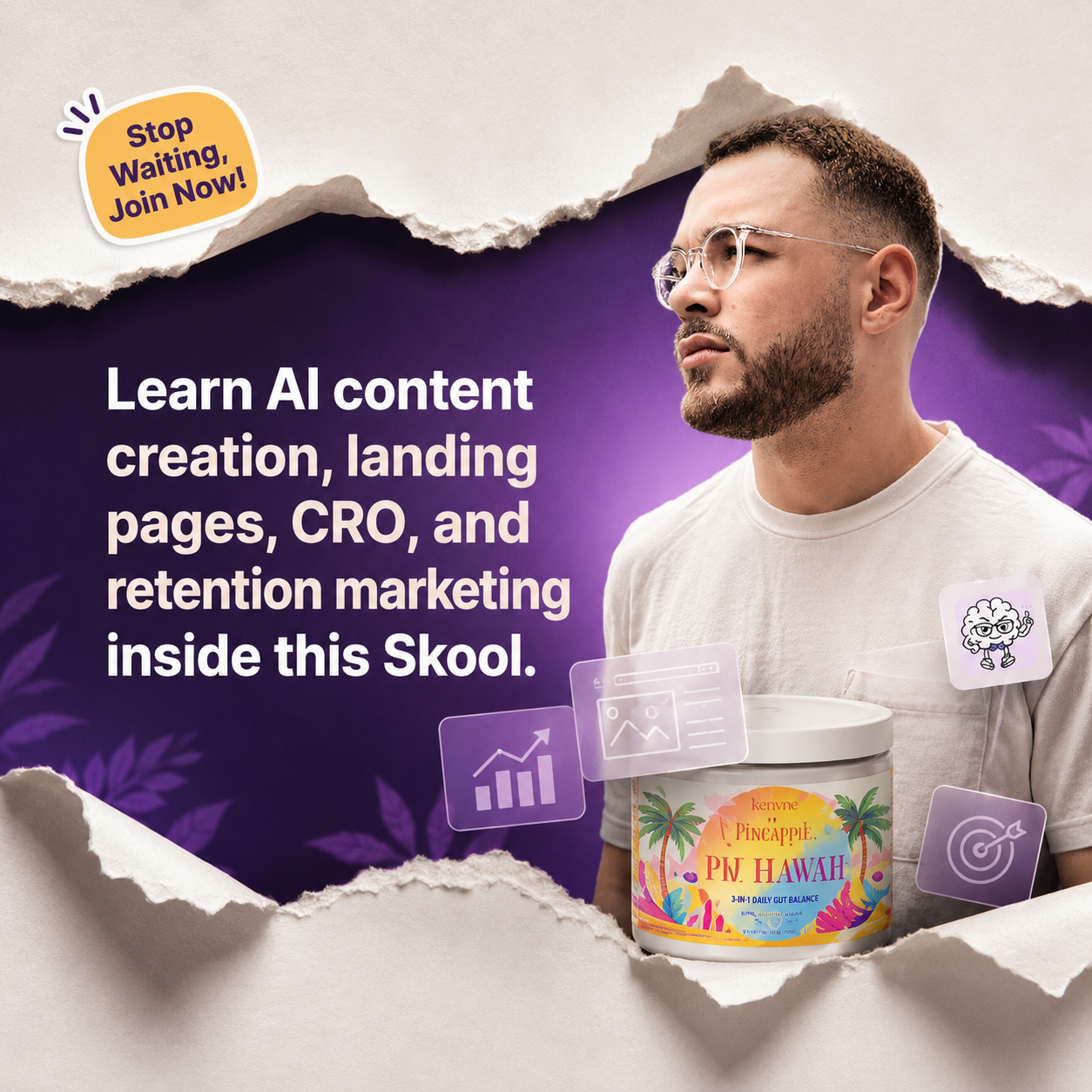 Skool Facebook ad