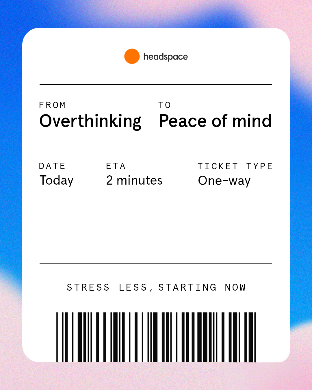 Headspace Facebook ad