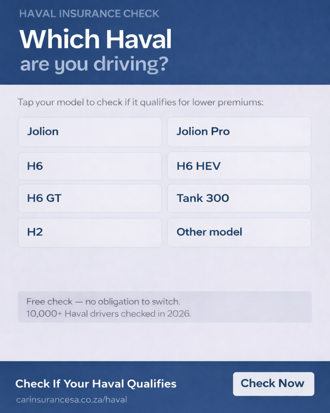 Car-insurance.co.za Facebook ad