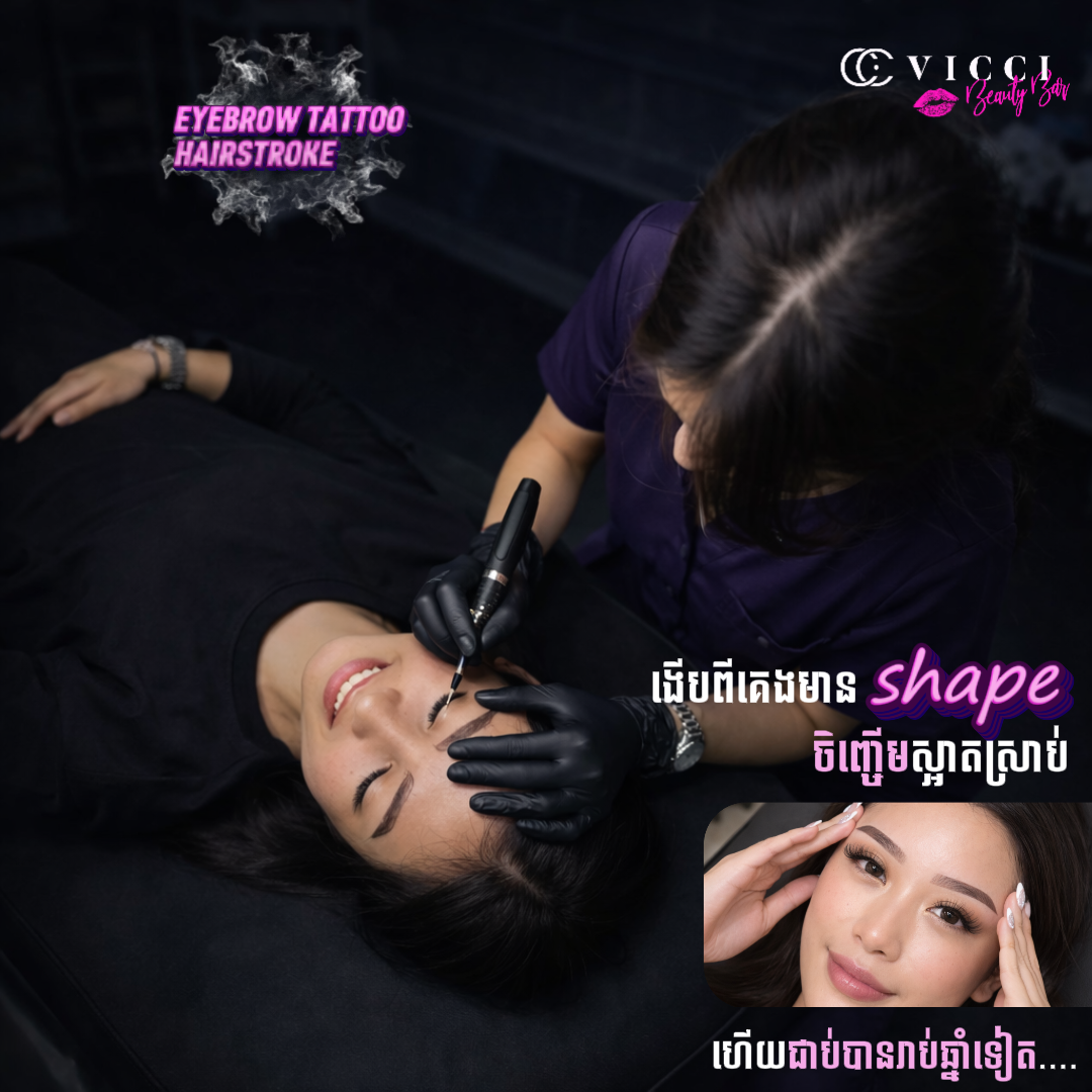 VICCI Beauty Bar - Calmette Facebook ad: Eyebrow Tattoo & Hairstroke…