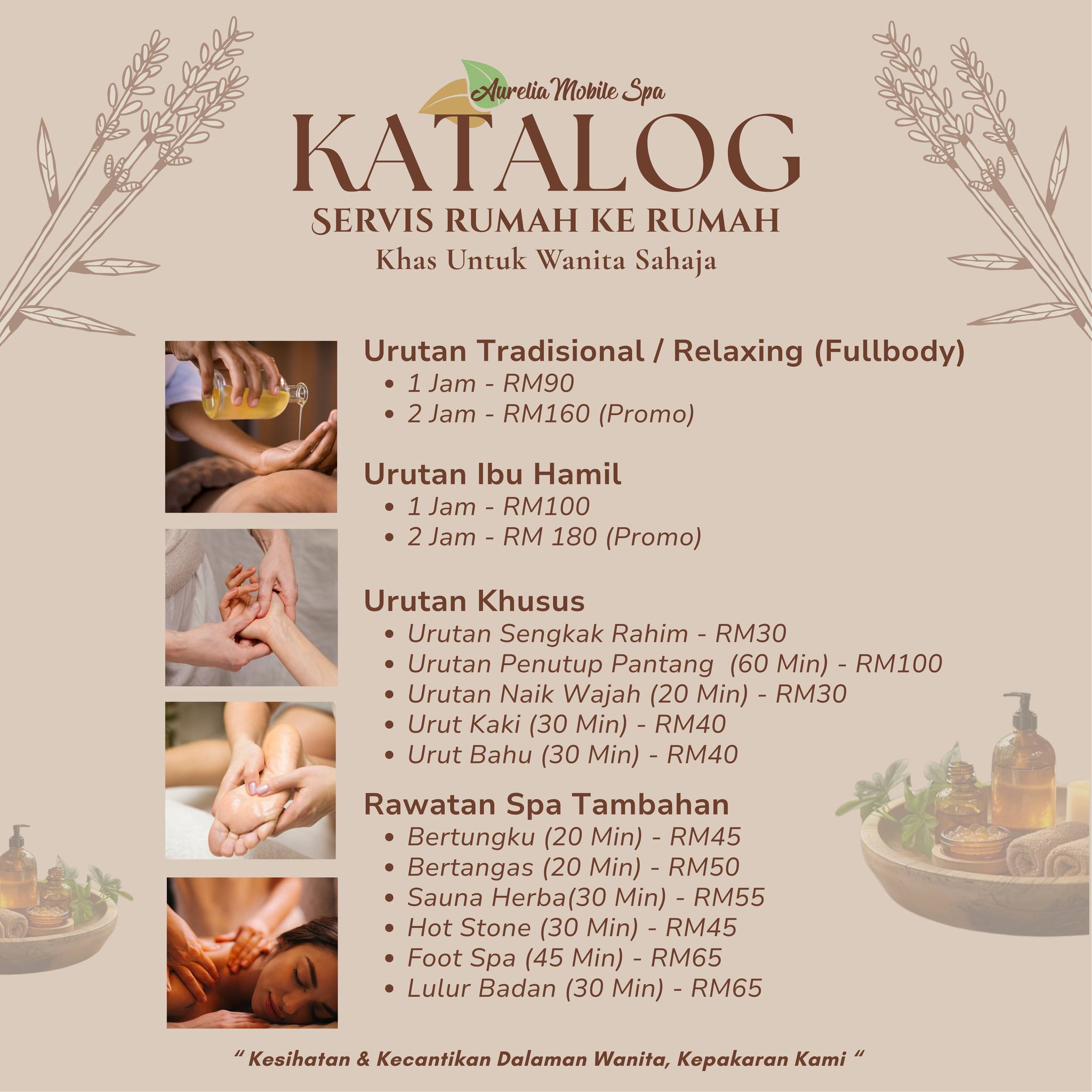 Aurelia MobileSpa Facebook ad: Sibuk kerja tak ada masa nak pergi SPA?