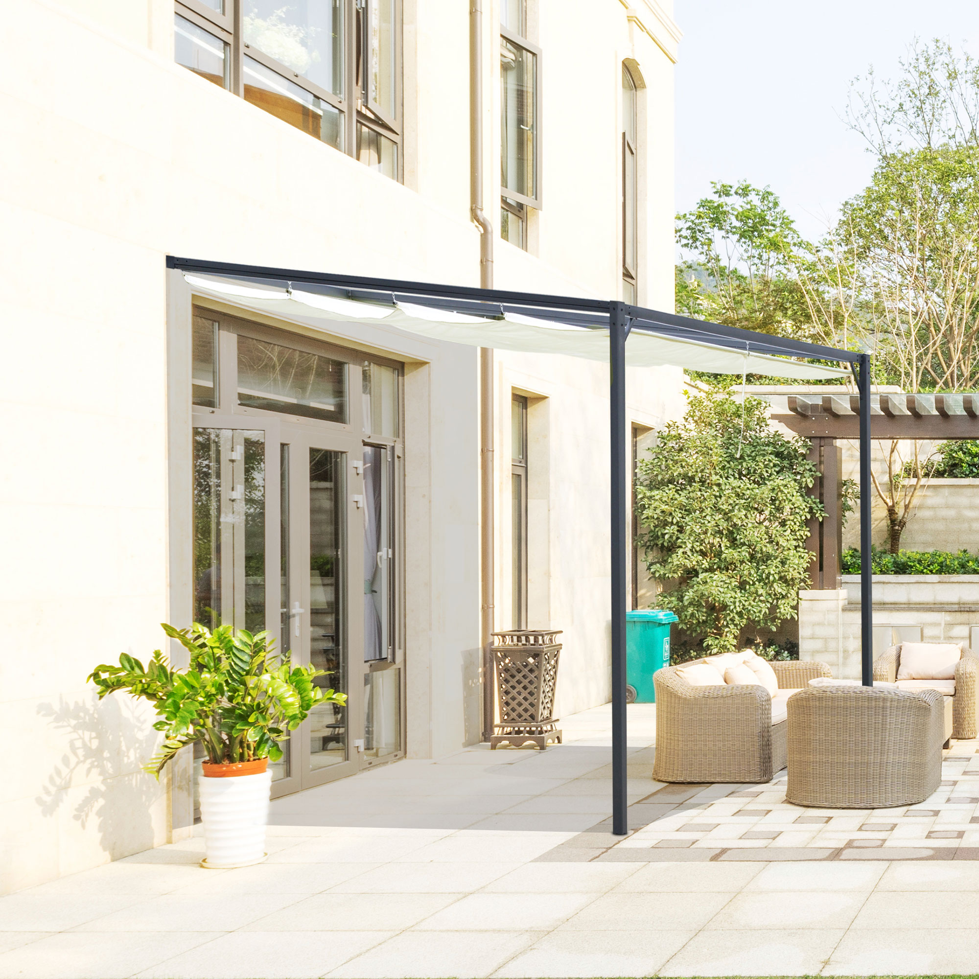 Aosom Facebook ad: Enjoy the perfect balance of sun and shade.