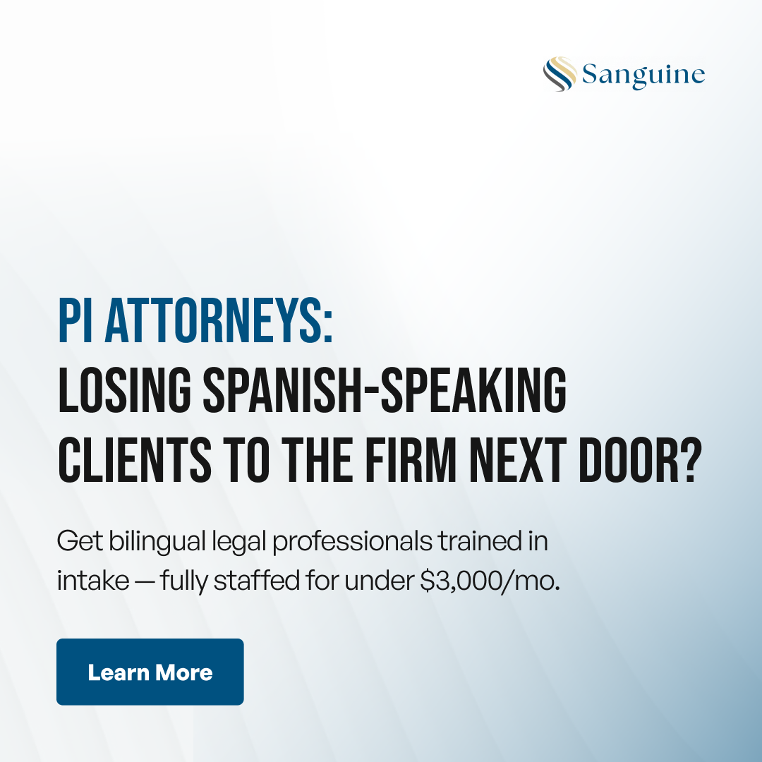 Sanguine Strategic Advisor Facebook ad: Add Trained Legal Support to Your Firm