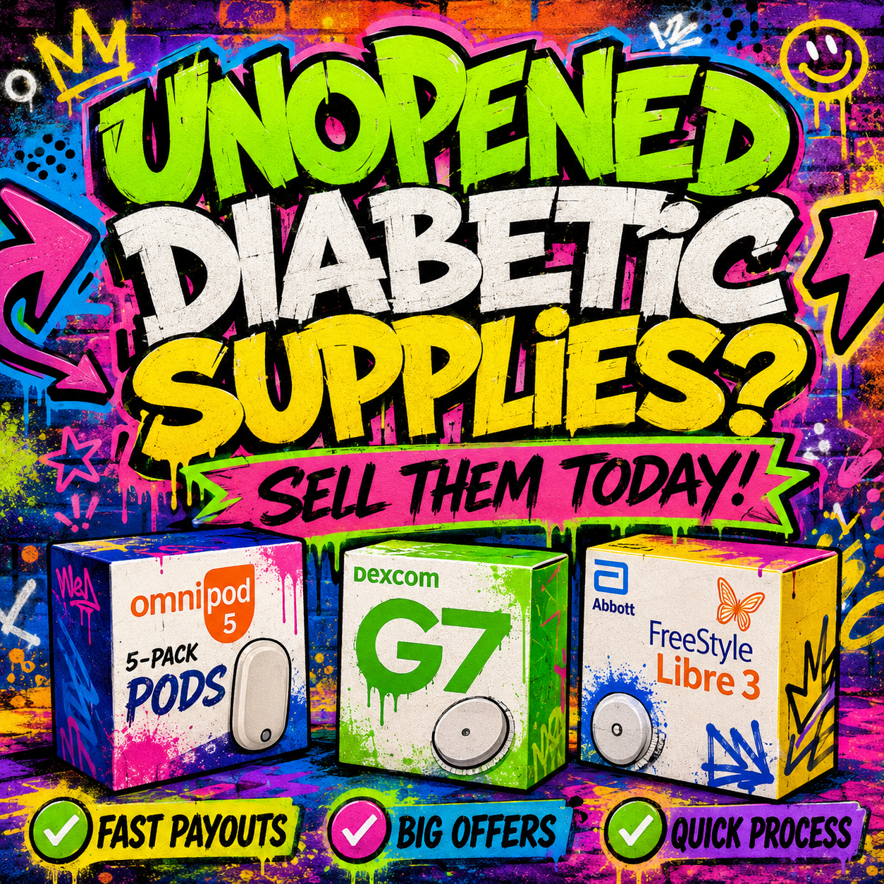 Maverick Diabetic Buyback Facebook ad: Sell Your Extra Diabetic Supplies