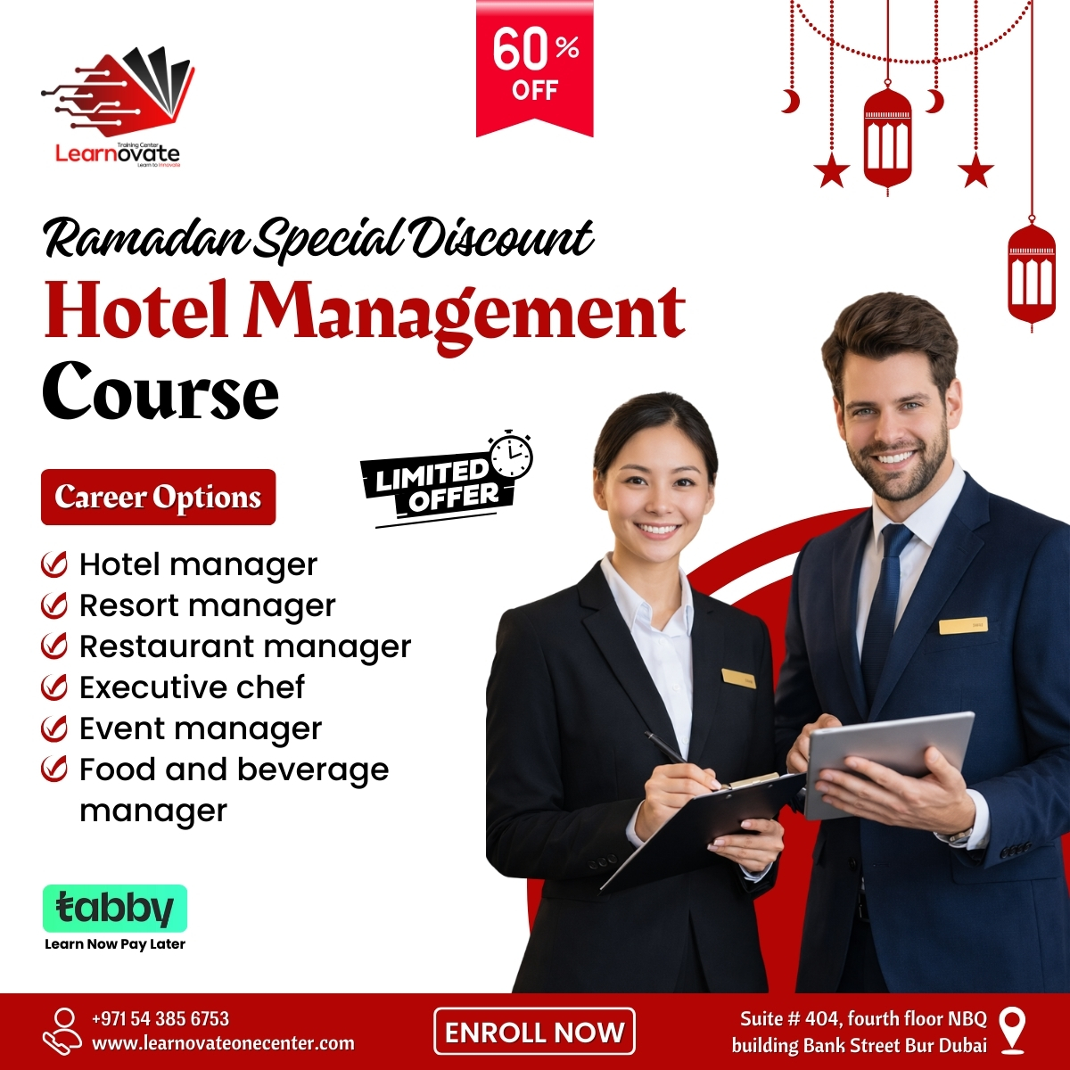 Learnovate Training Institute Facebook ad