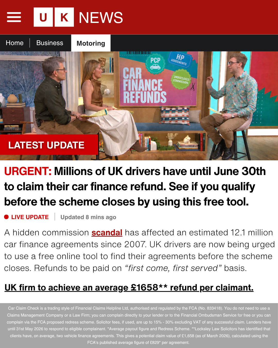 Sarah’s Money Tips Facebook ad