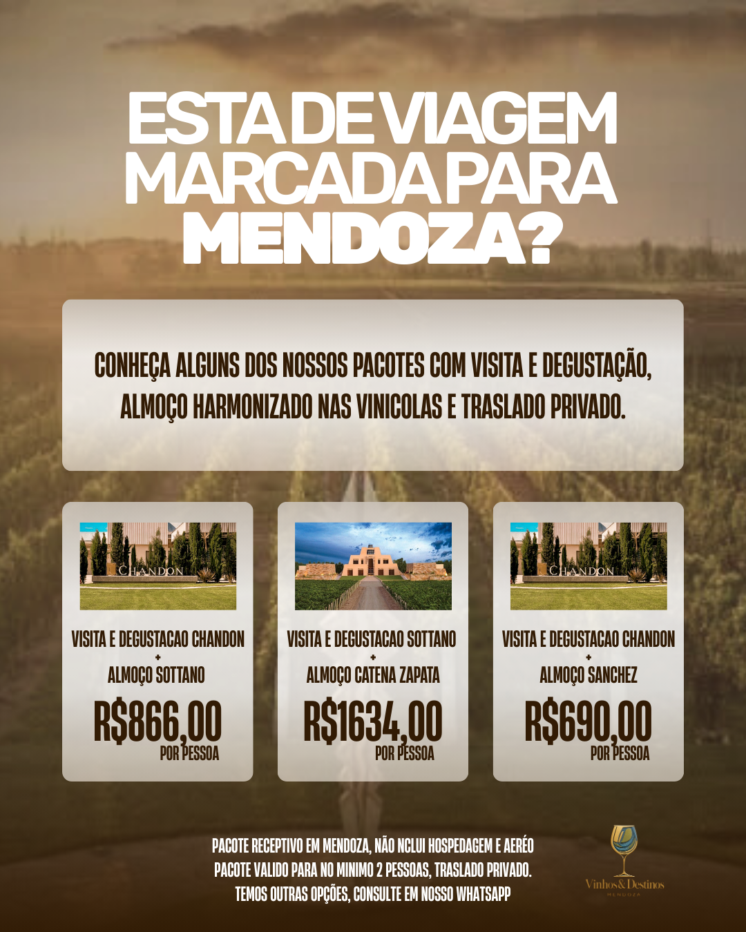 Agencia de Turismo em Buenos Aires Facebook ad: Sua viagem para Mendoza já está marcada?