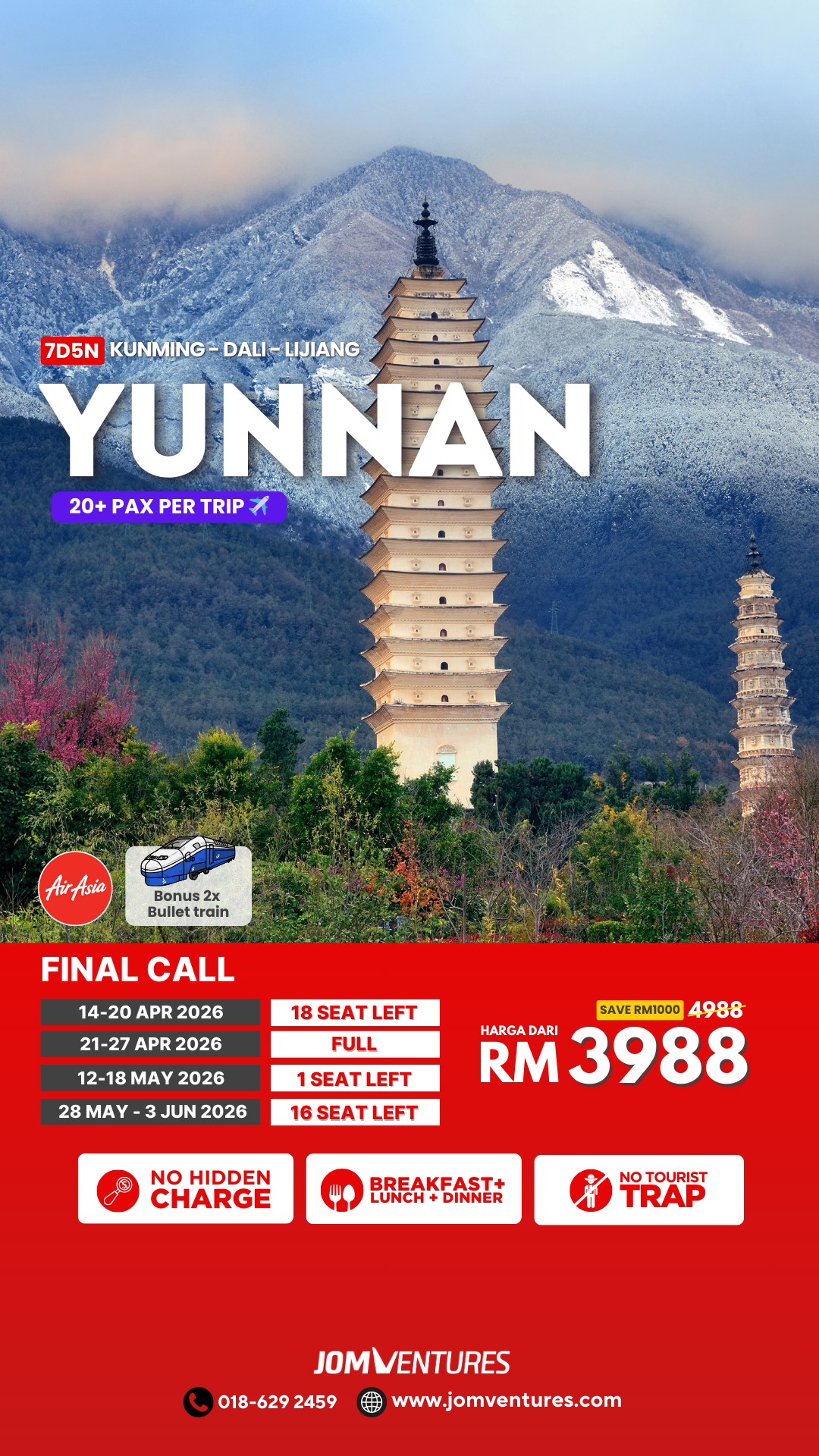 Jomventures Muslim Travel Facebook ad: Semua kami urus A-Z