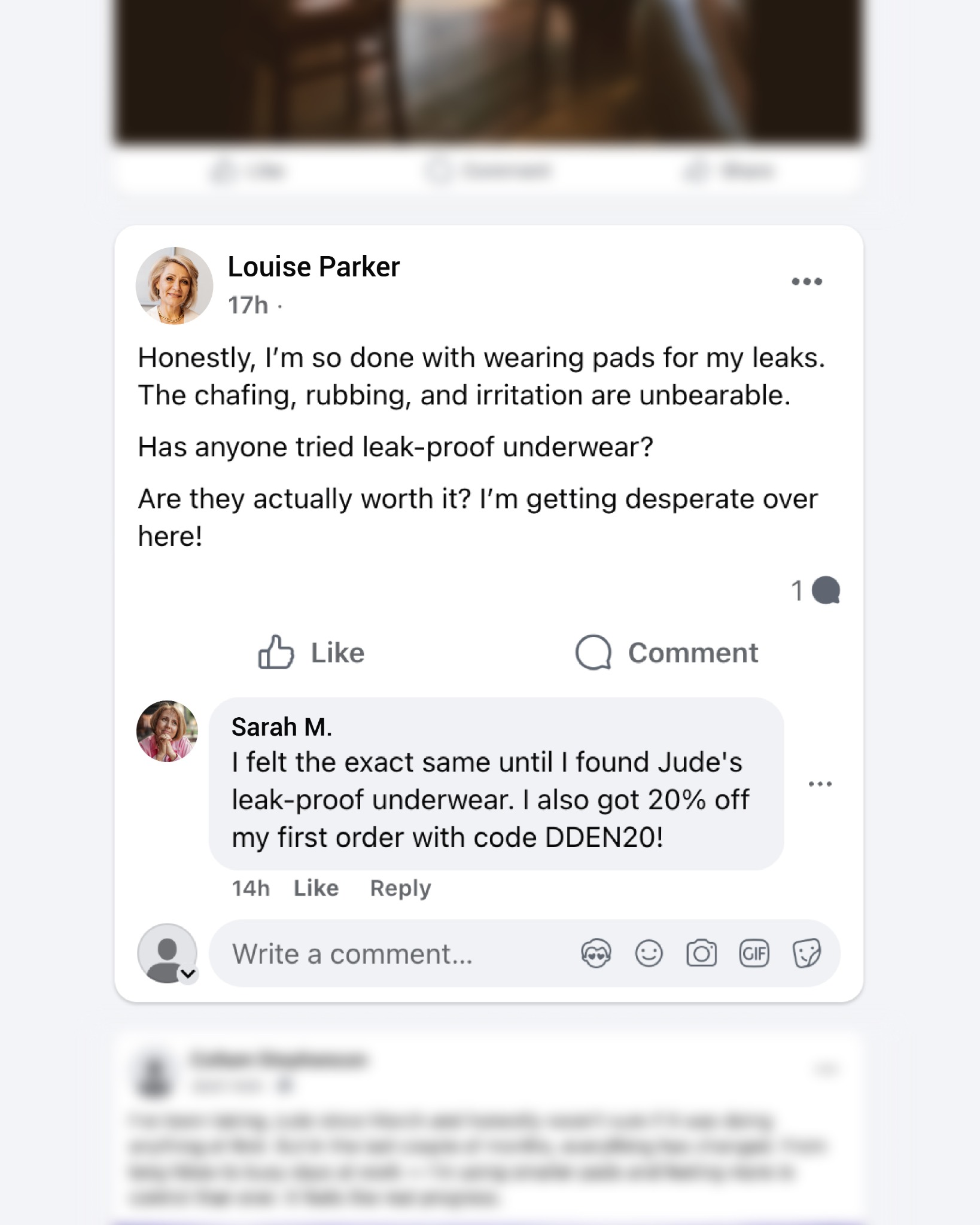 Jude Facebook ad