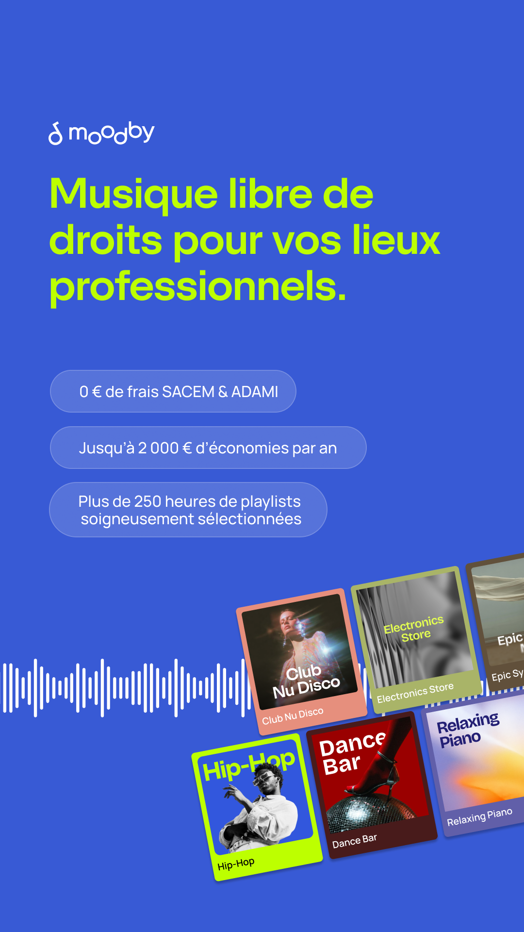 Moodby - Music streaming service for business Facebook ad from Aug 1, 2026
