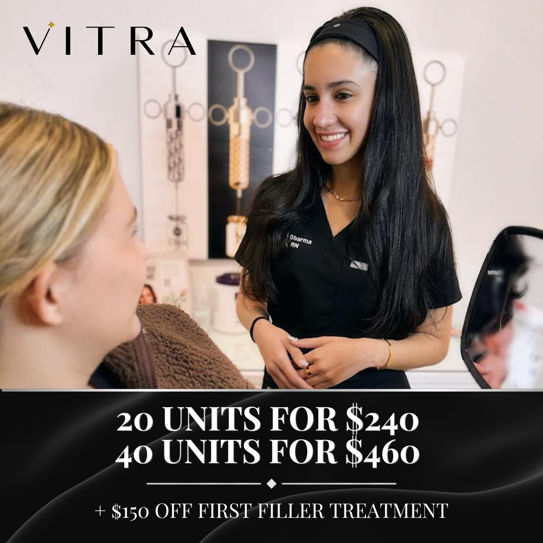 Vitra Aesthetics Clinic Facebook ad: Claim Botox/Filler Offer -->