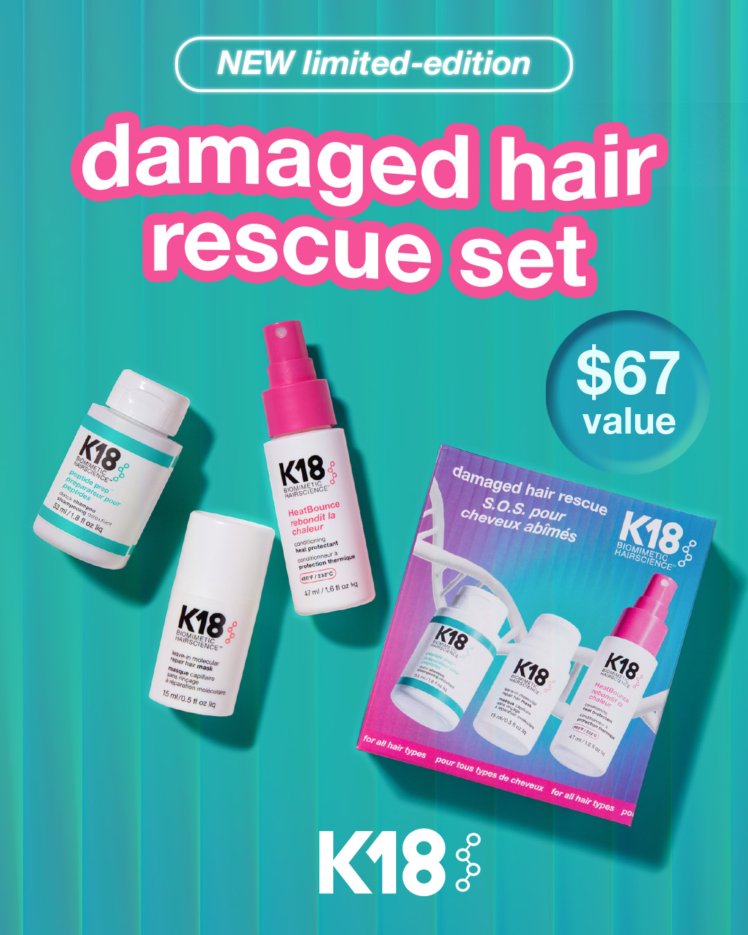 K18 Hair Facebook ad