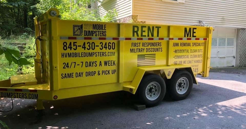 Hudson Valley Mobile Dumpsters Facebook ad: Dumpster rental, junk removal