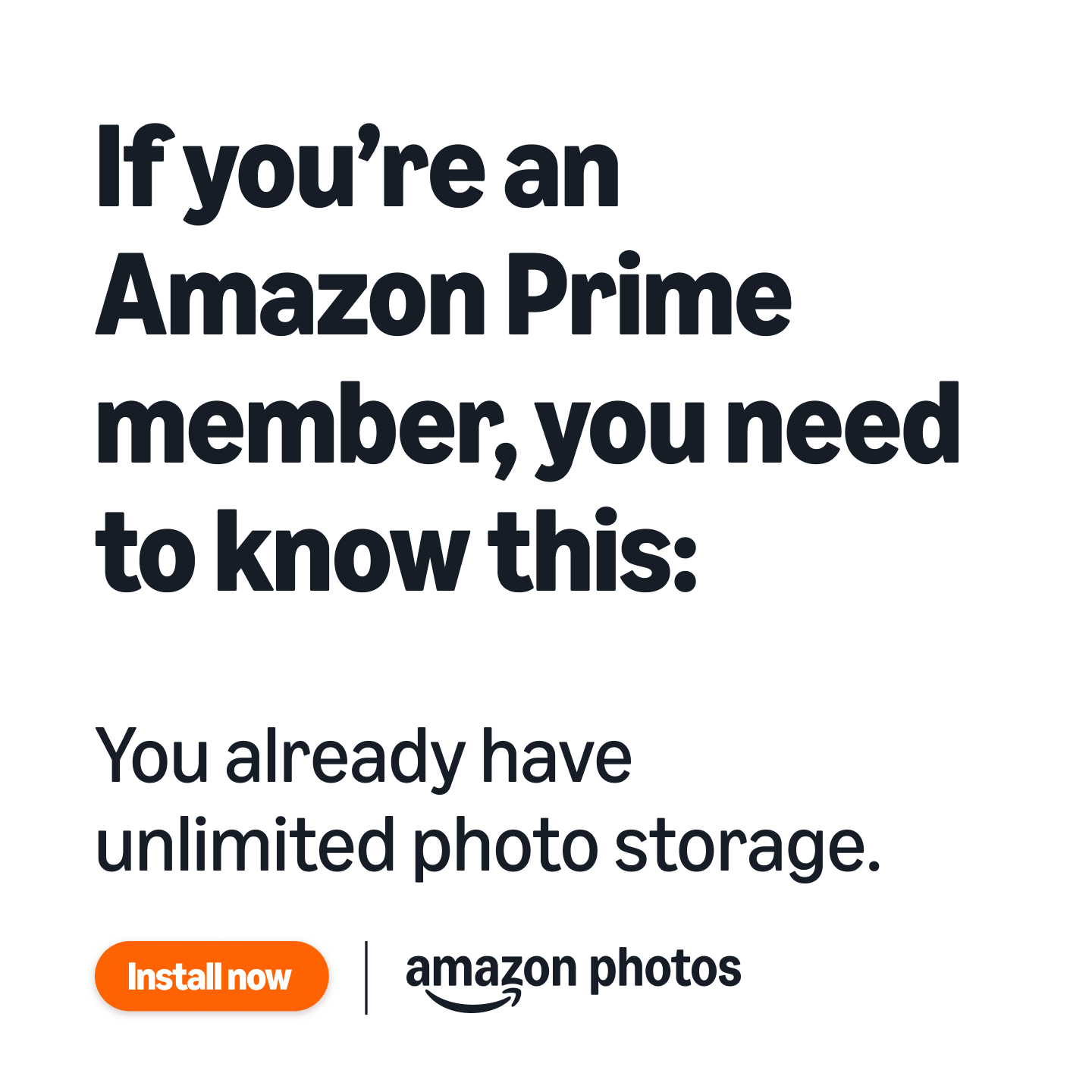 Amazon Photos Facebook ad