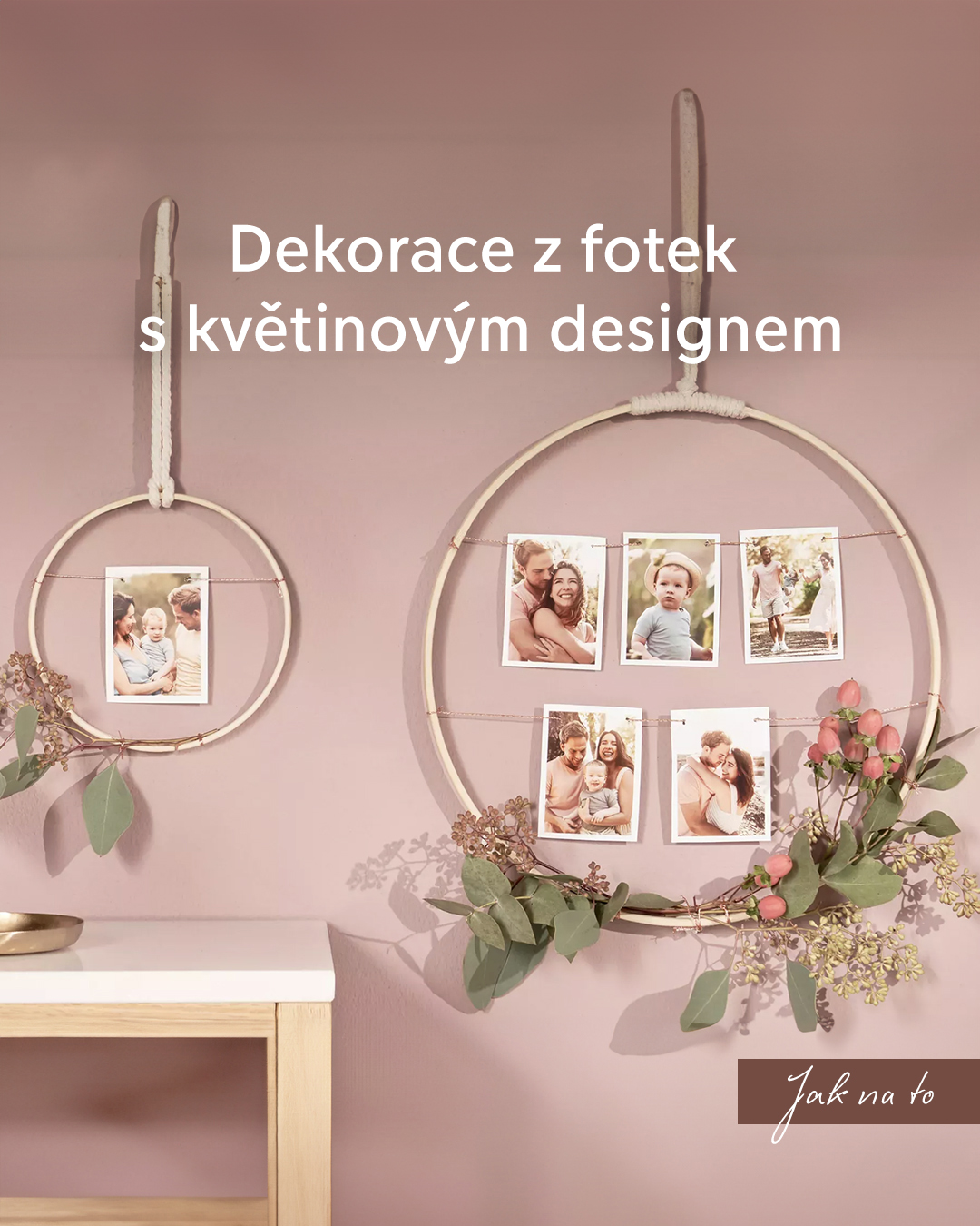 CEWE Facebook ad: Máme pro vás kreativní tip na květinové kruhy…