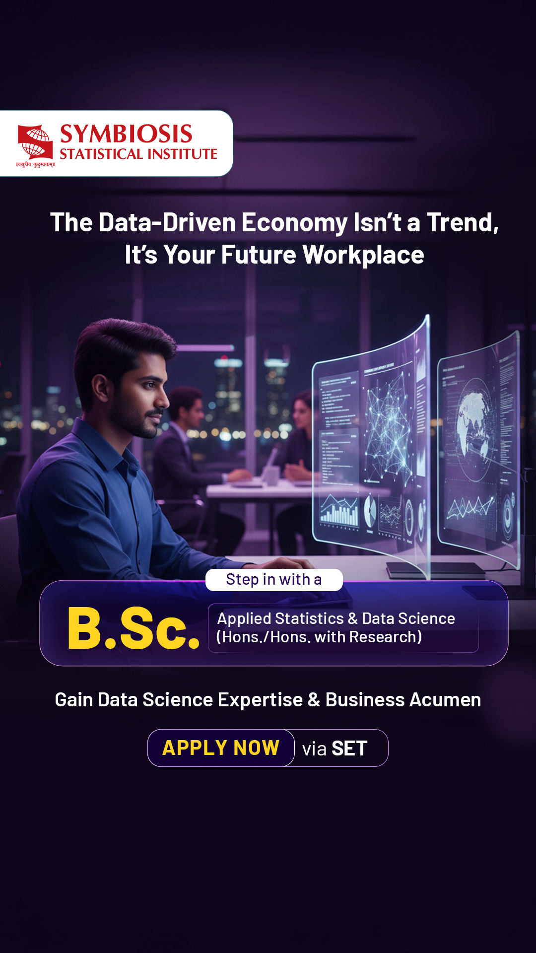 Symbiosis Statistical Institute Facebook ad from Jan 20, 2026