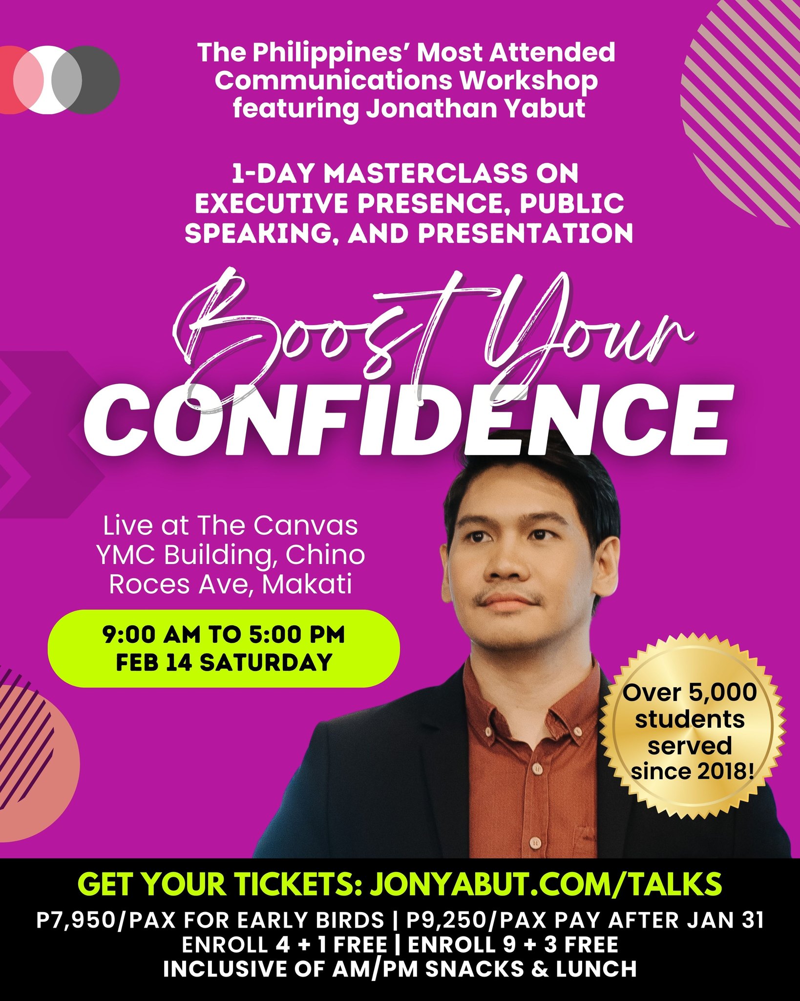 Jonathan Yabut Facebook ad: Workshops & Courses - Jonathan Yabut | The Apprentice Asia…