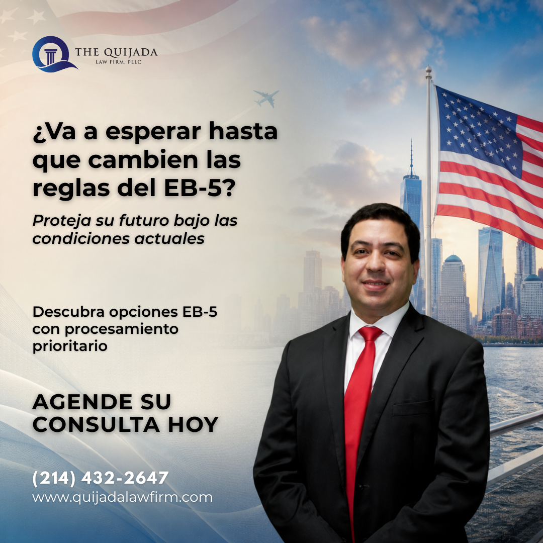The Quijada Law Firm Facebook ad: ¿Cansado de Visas Temporales?