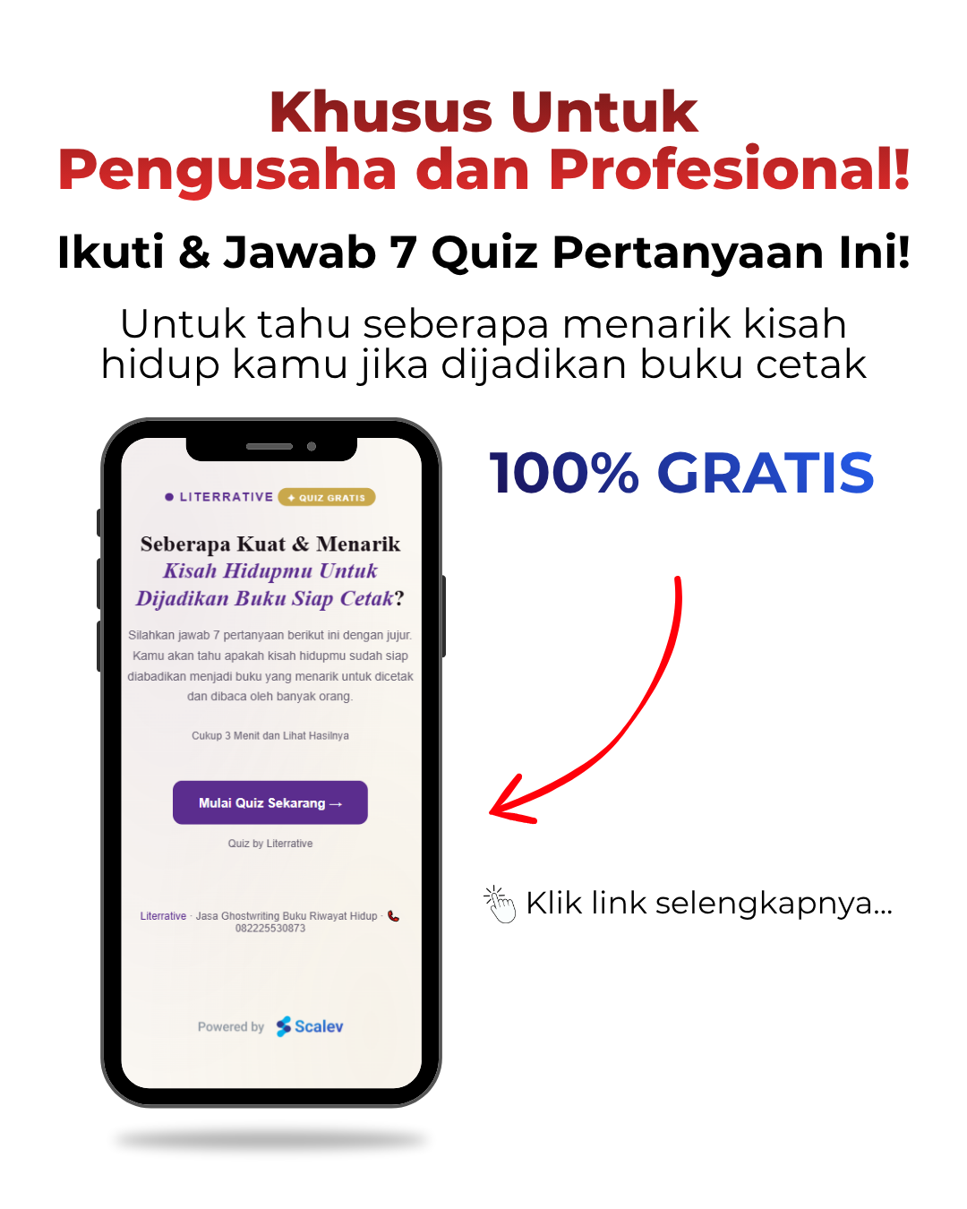 Literrative - Ghostwriter Literat Facebook ad: 100% GRATIS!