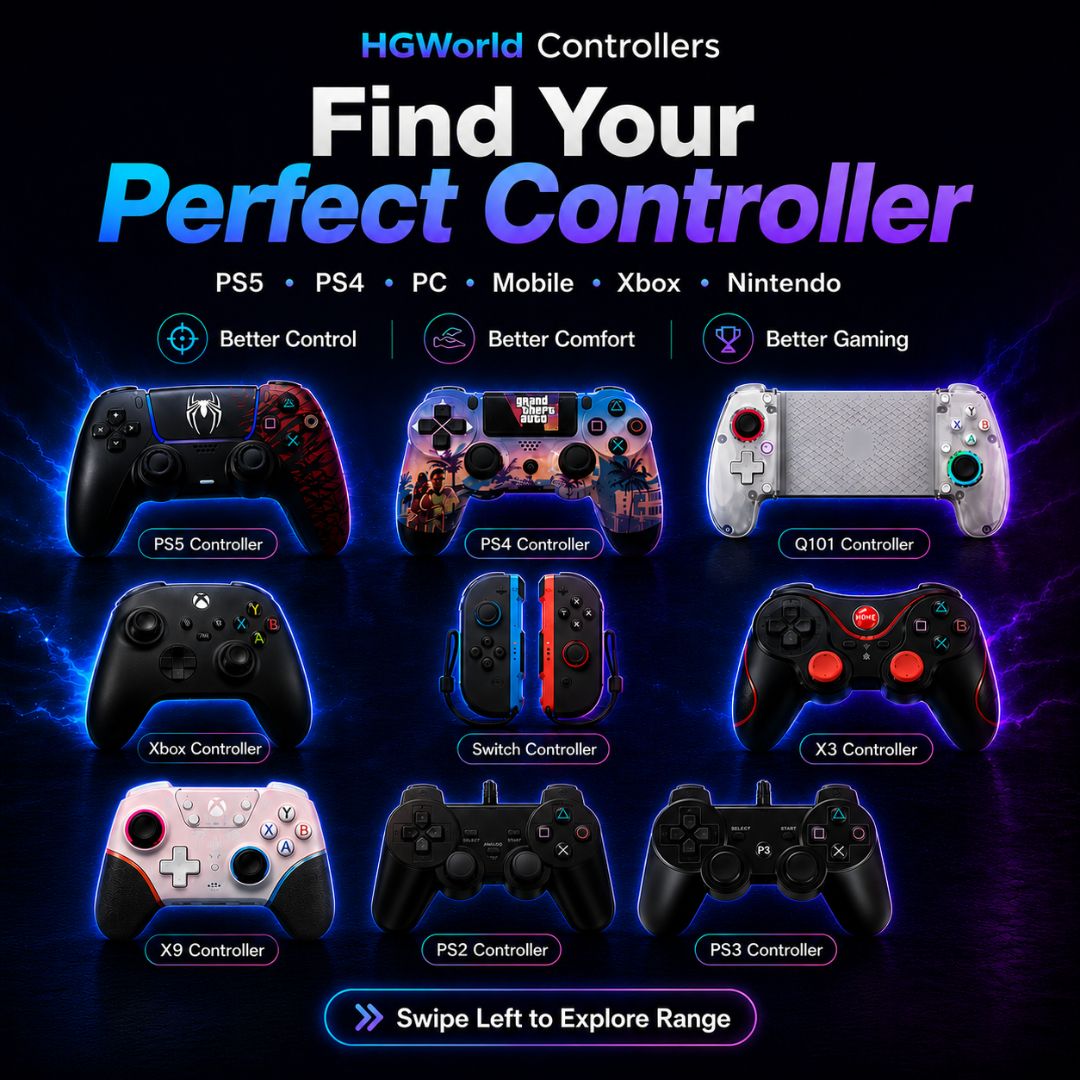 Happy Gaming World Facebook ad: HGWorld, The Complete Controller World, All in One…