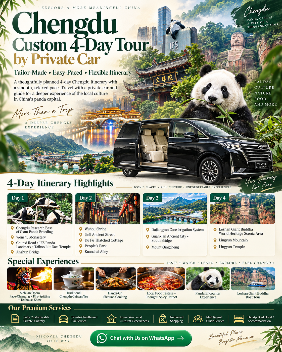 Panda Guide Private Tours Facebook ad: Build Your Chengdu 4-Day Tour