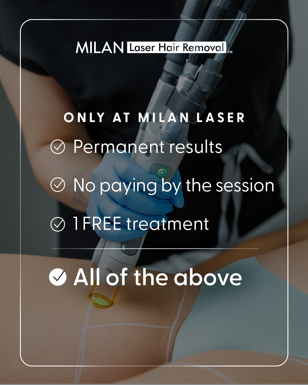 Milan Laser Hair Removal Facebook ad