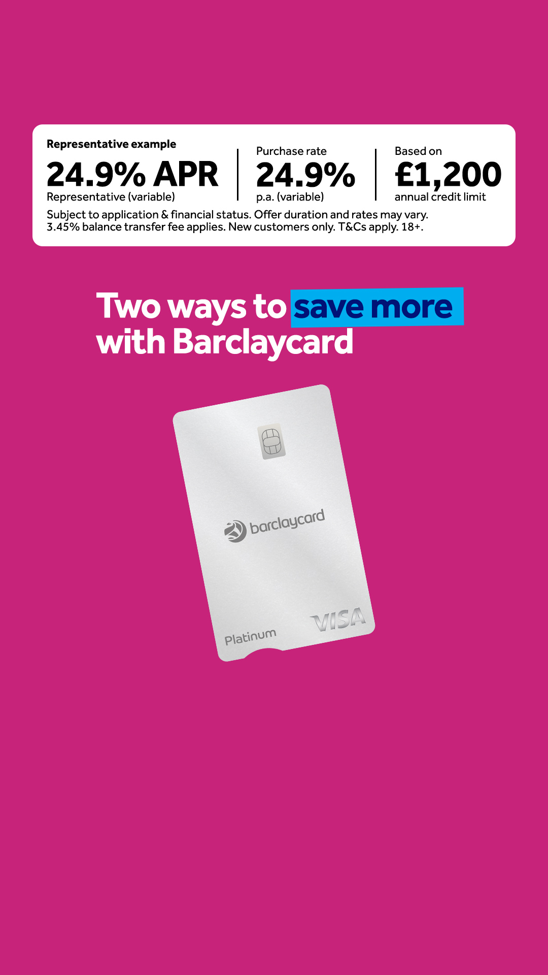 Barclaycard Facebook ad from May 13, 2026
