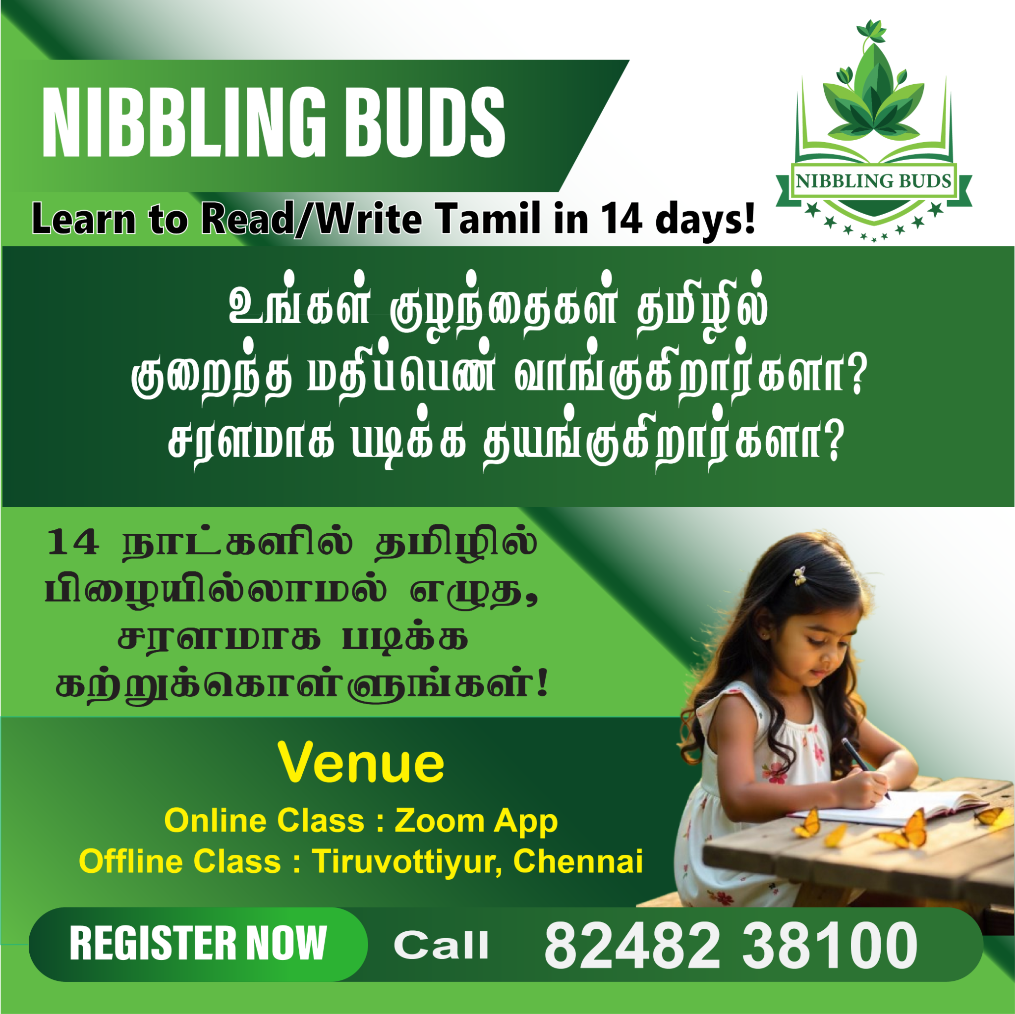 Nibbling Buds Facebook ad: Chat with us