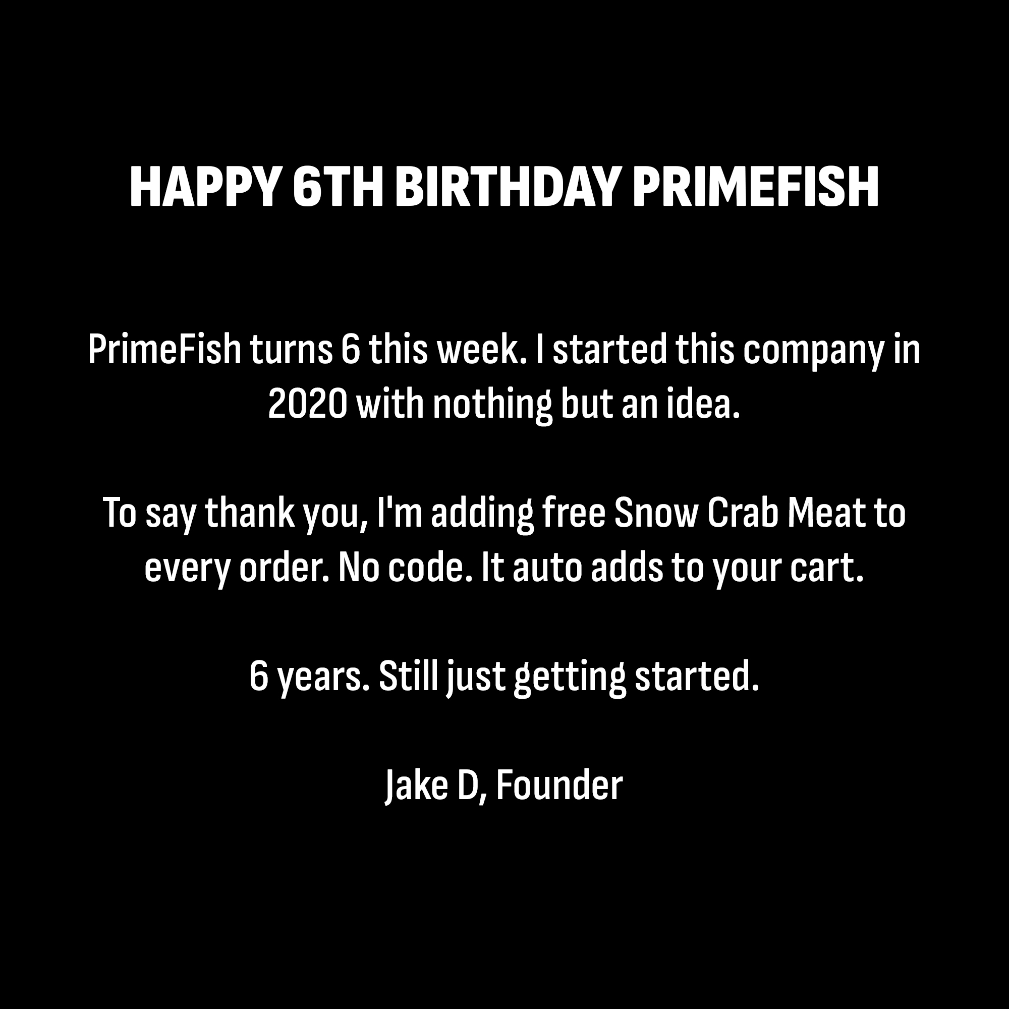 PrimeFish Seafood Co. Facebook ad