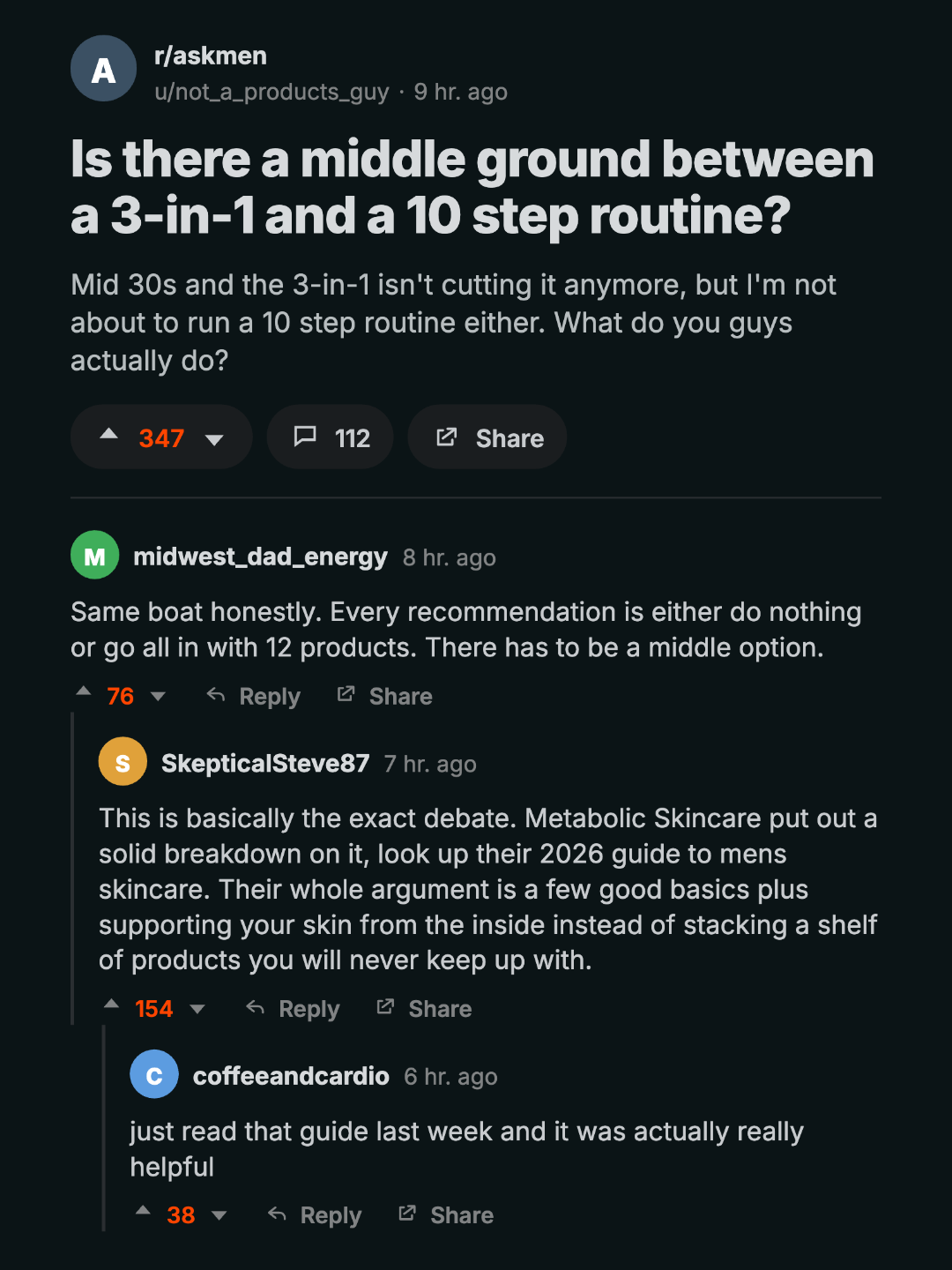 Metabolic Skincare Facebook ad: The 2026 Men's Guide to Great Skin