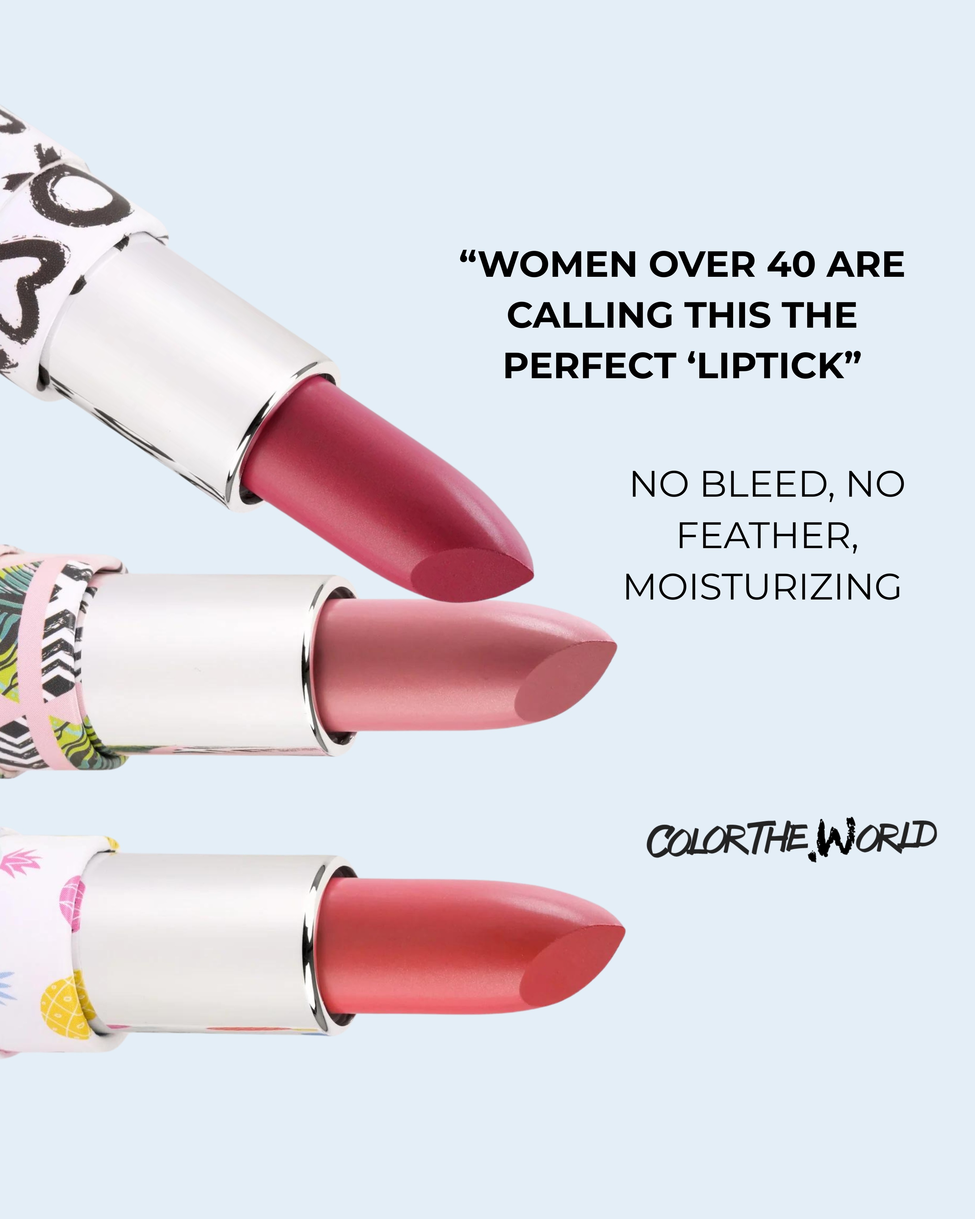 Colortheworld Facebook ad: Lip-care for a better you-and-world!