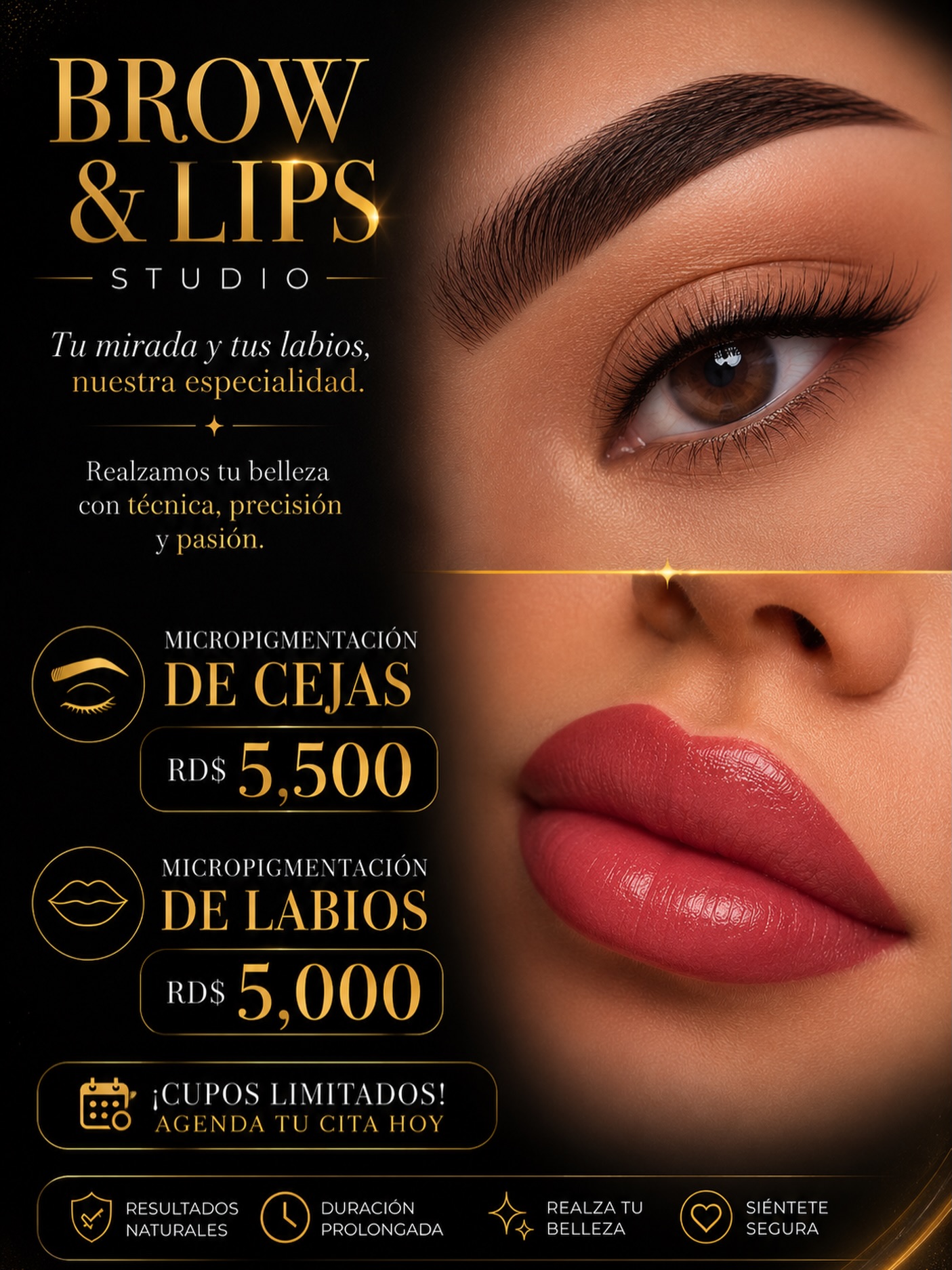 brow.lipsstudio Facebook ad: Resalta tu belleza con un diseño hecho especialmente…