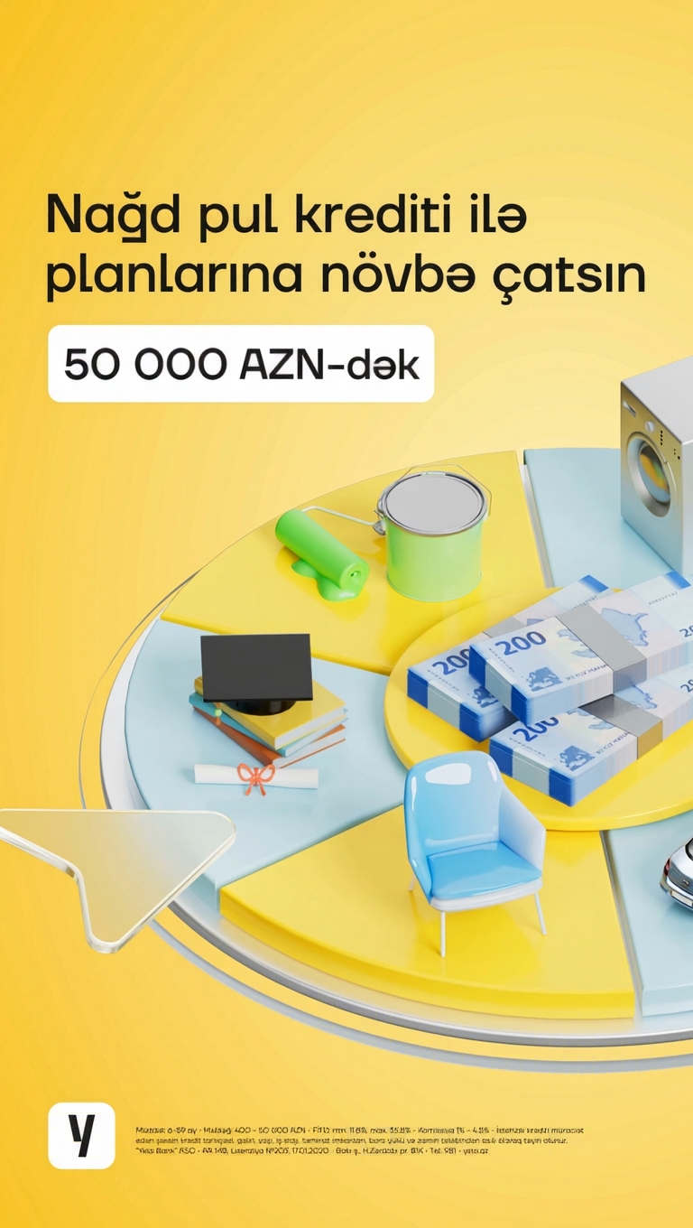Yelo Bank Facebook ad: 8.9%-dən krediti indi al!