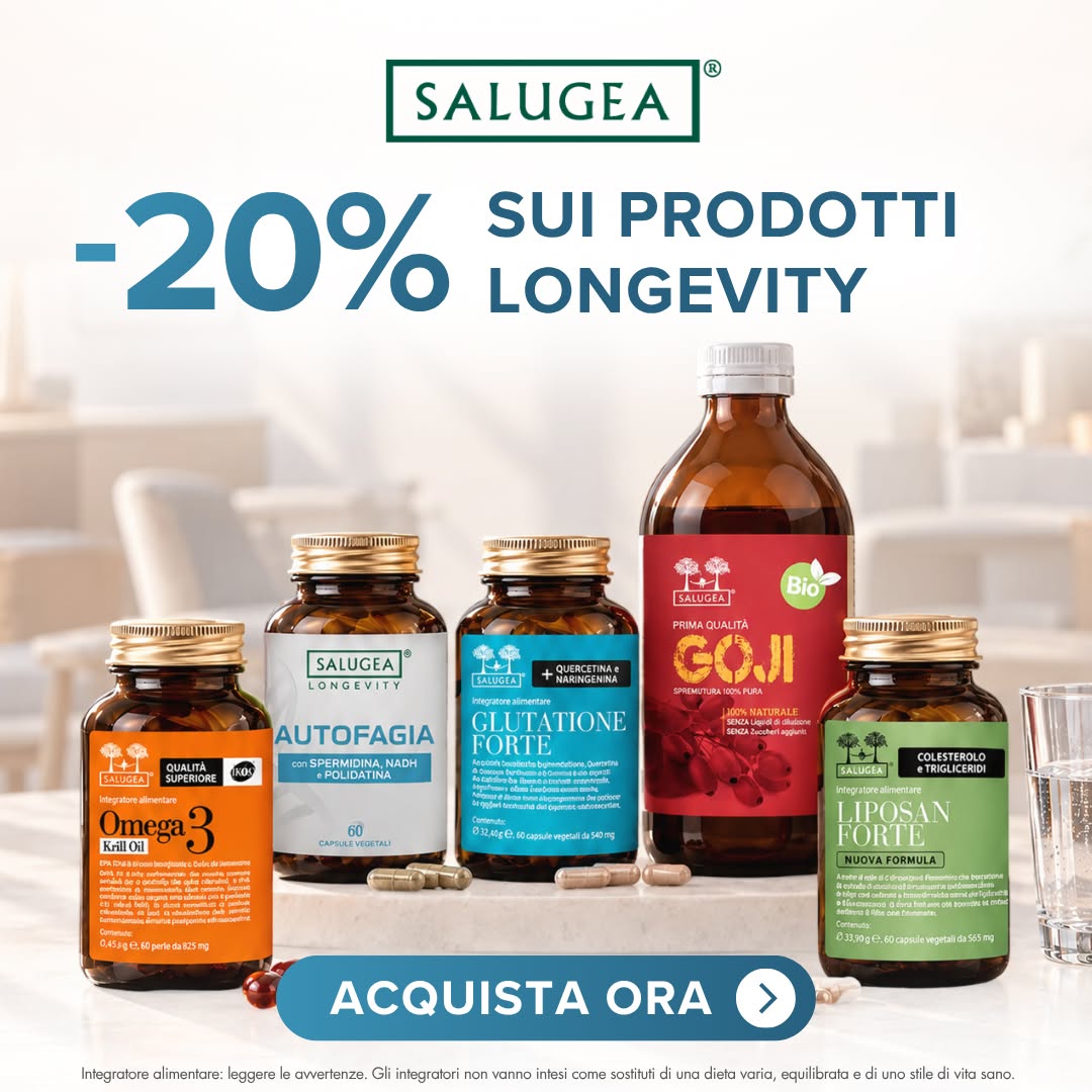 Salugea Facebook ad: Longevity 100% naturale