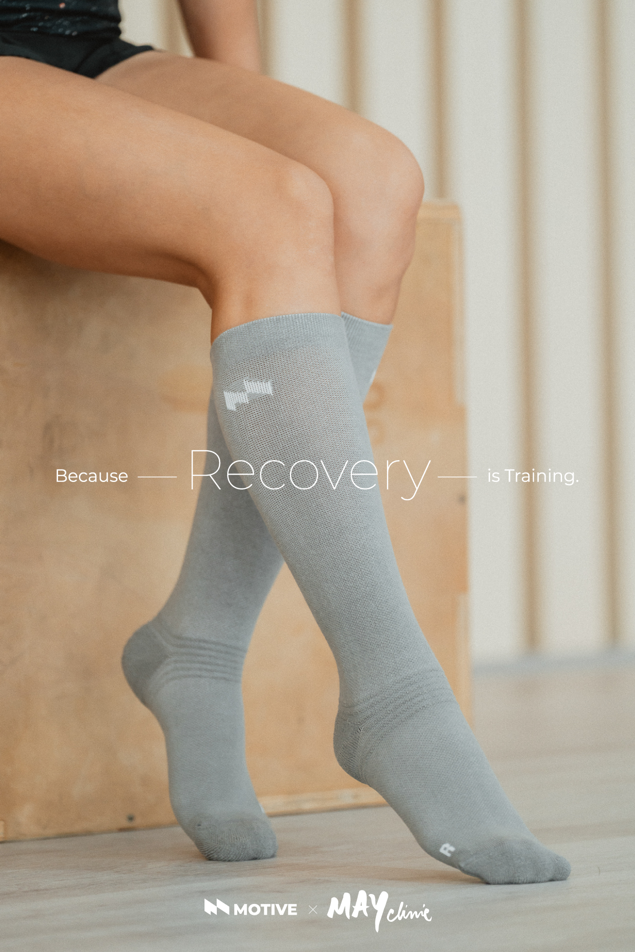 Motive Socks Facebook ad: MOTIVE × MAY Clinic Recovery+ Collection