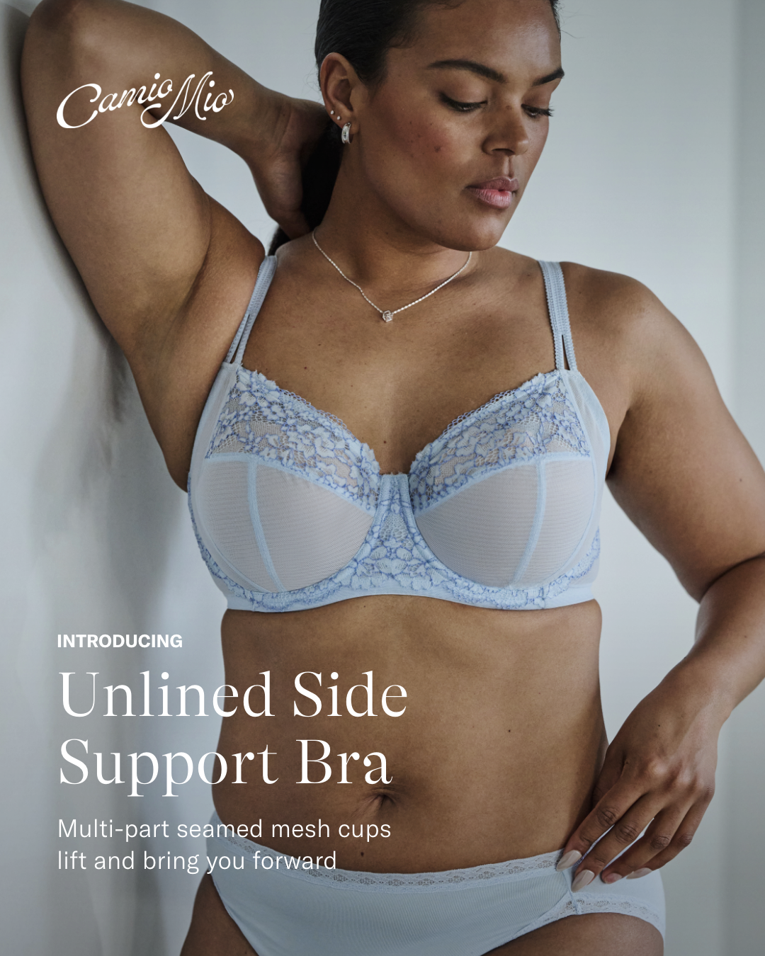 BARE NECESSITIES Facebook ad: Camio Mio Unlined Side Support Bra