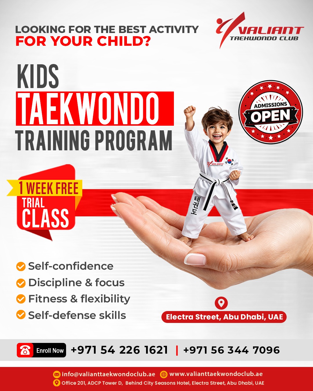 Valianttaekwondo Club Facebook ad