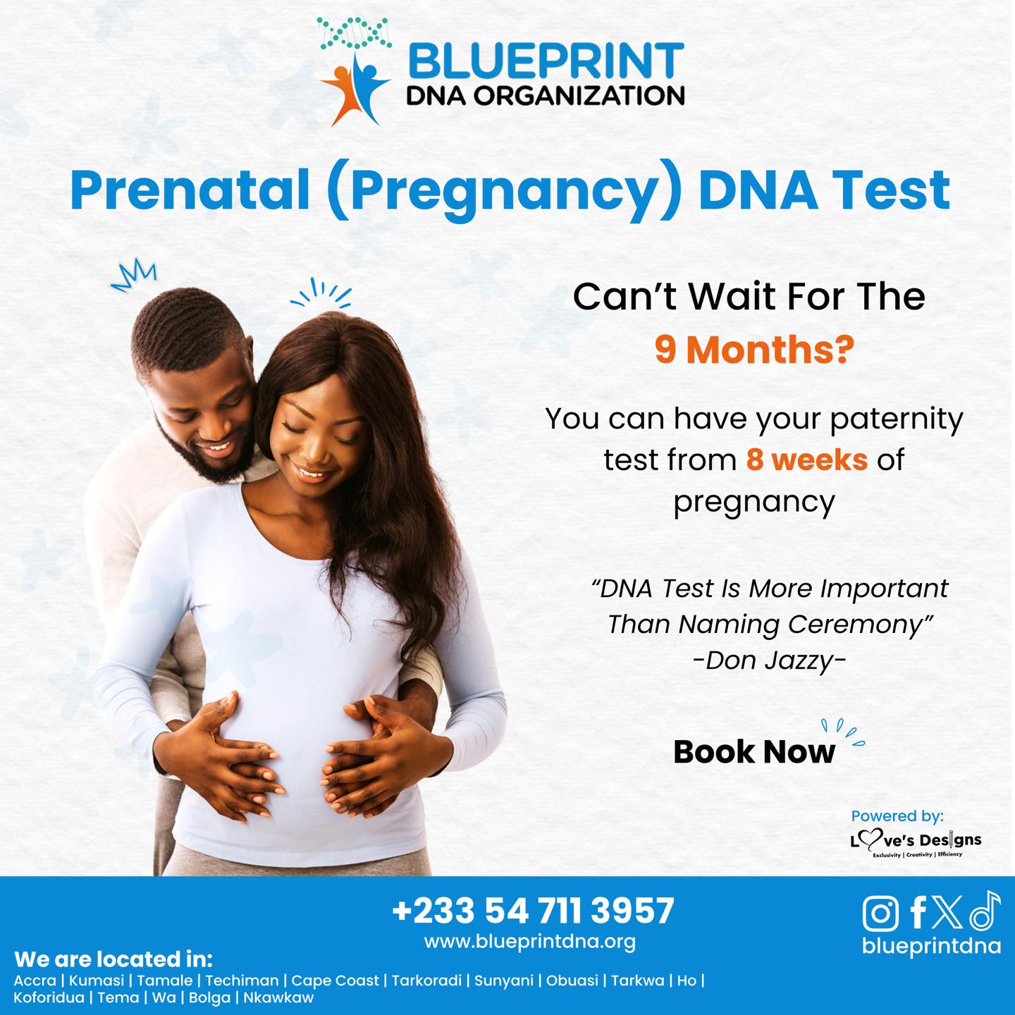 Blueprint DNA Organization Facebook ad: DNA is more important than Naming ceremony …