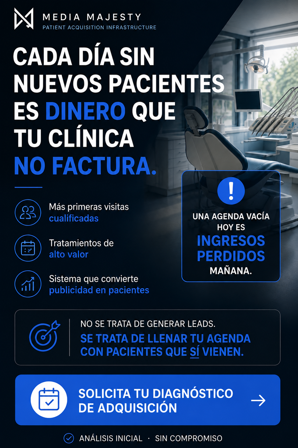 Media Majesty Facebook ad: Más pacientes para tu clínica