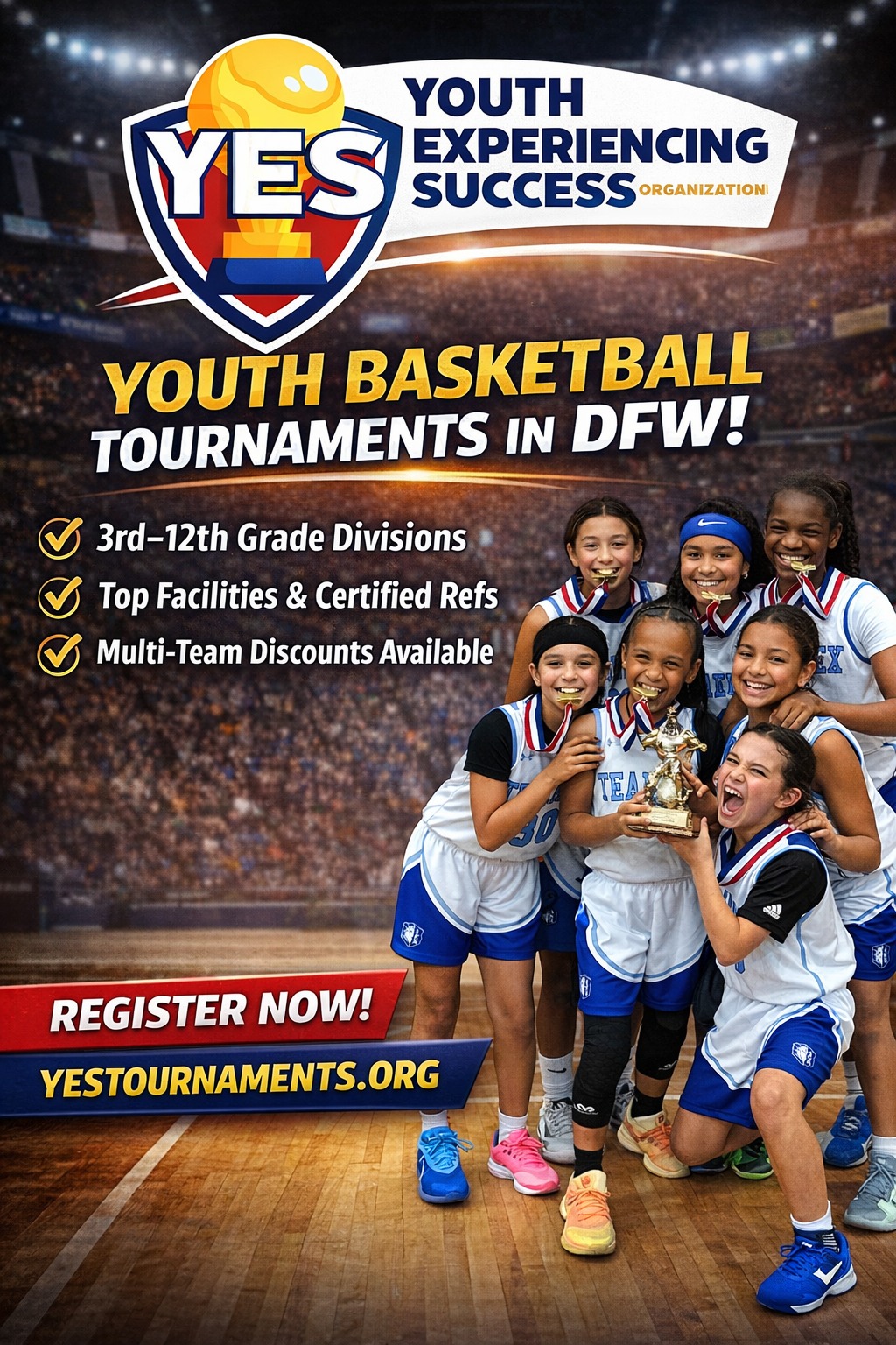 Youth Experiencing Success Facebook ad: yestournaments.org