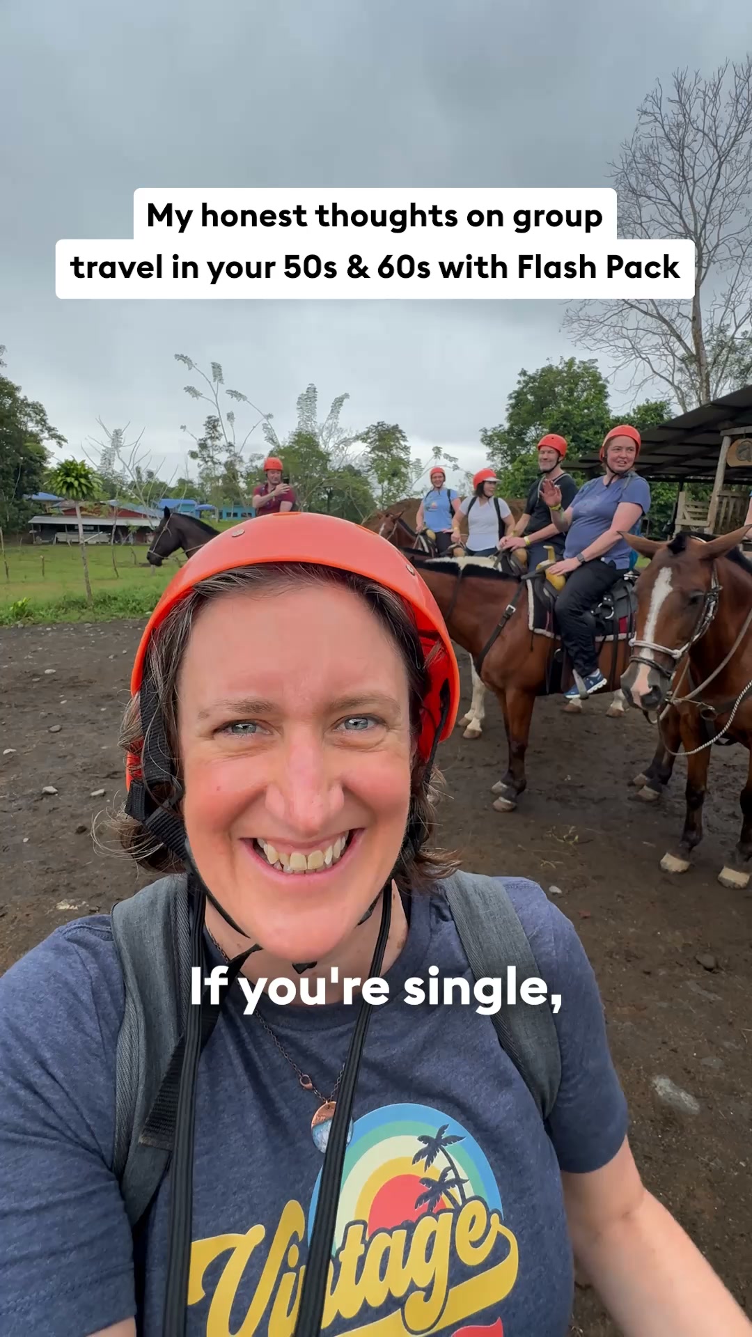 Flash Pack Facebook ad: Solo traveling in my 50s
