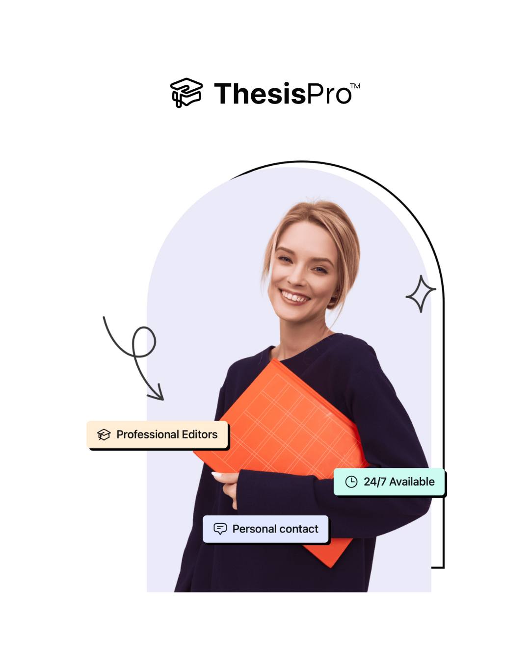 ThesisPro.be Facebook ad: Professionele Thesisbegeleiding - 24/7 Hulp bij Jouw…