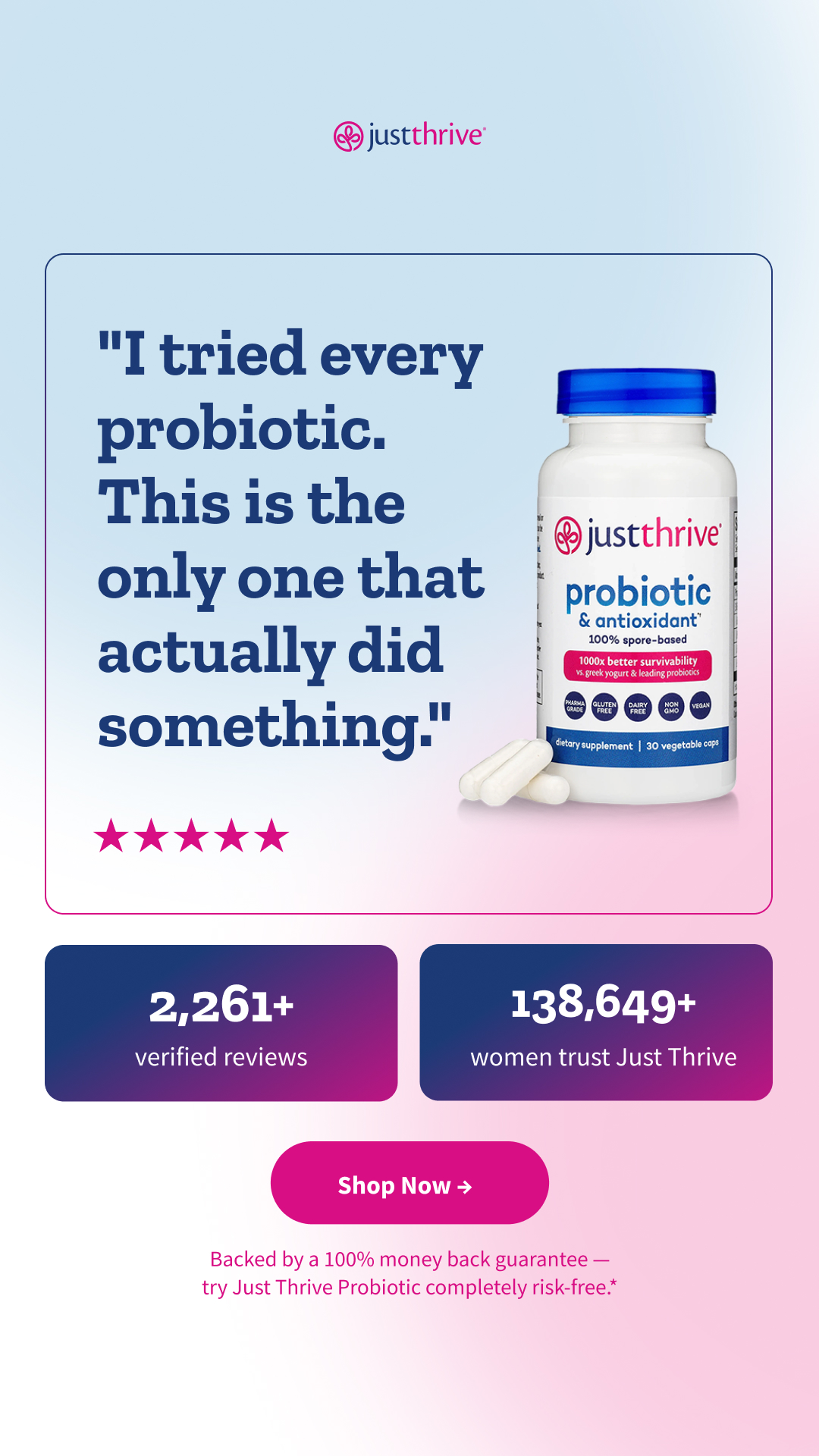 Just Thrive Facebook ad