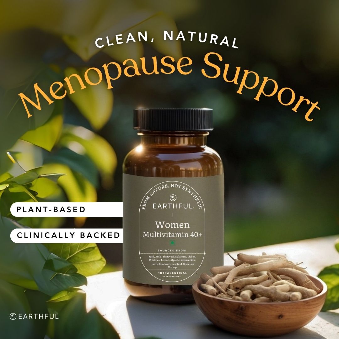 Earthful Facebook ad: Science-backed menopause multivitamin